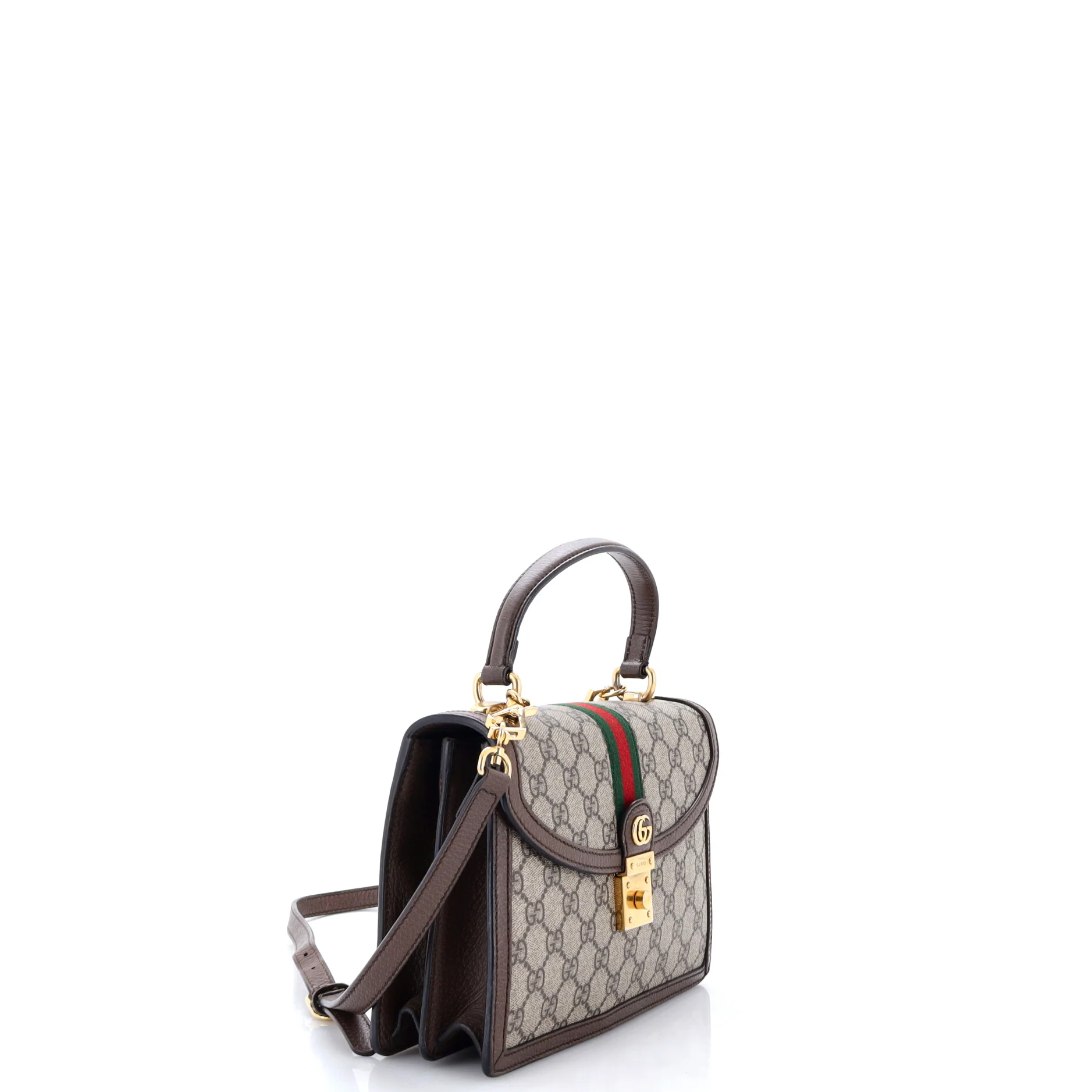 Ophidia Flap Top Handle Bag GG Coated Canvas Small - Image 2