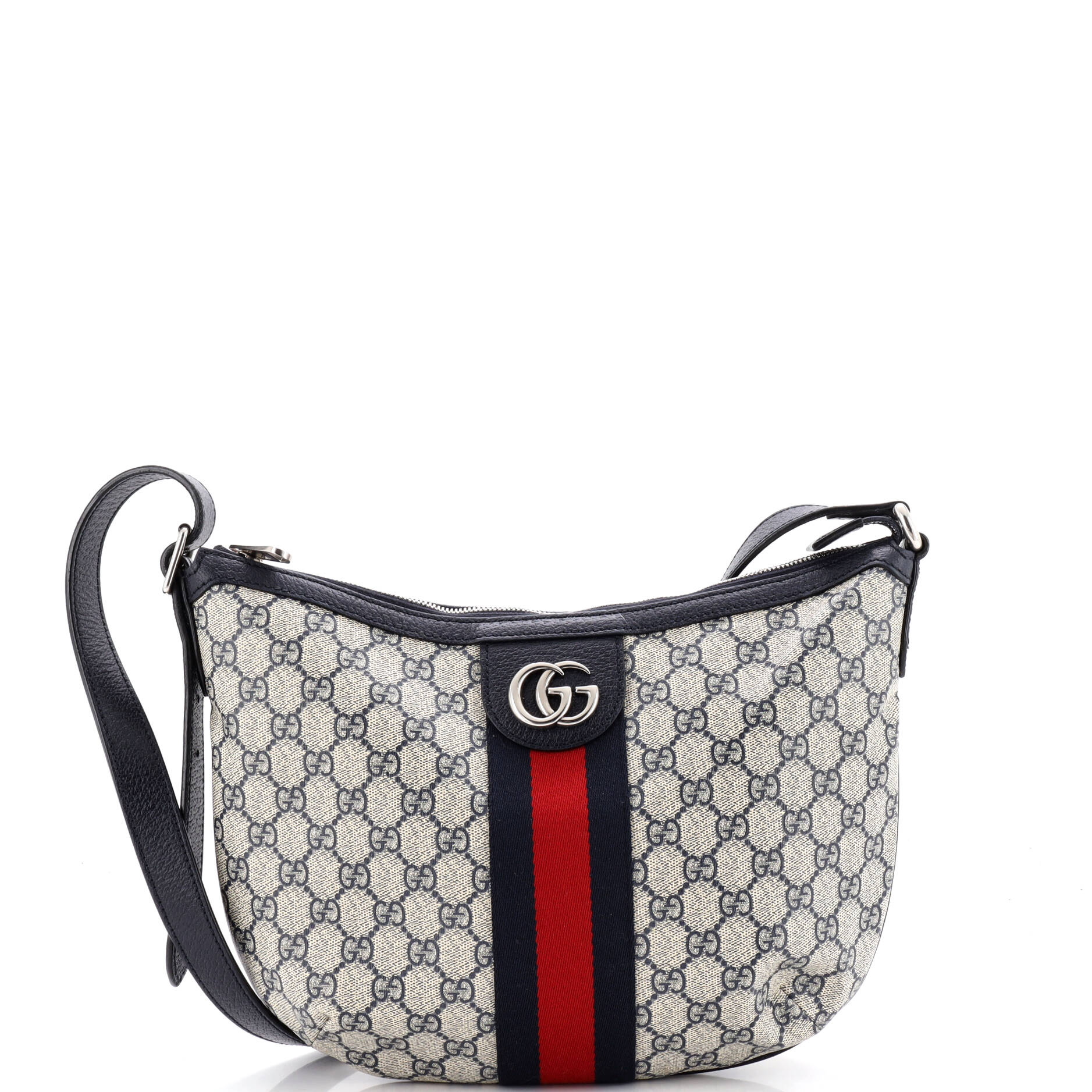 Ophidia Half Moon Hobo GG Coated Canvas Small