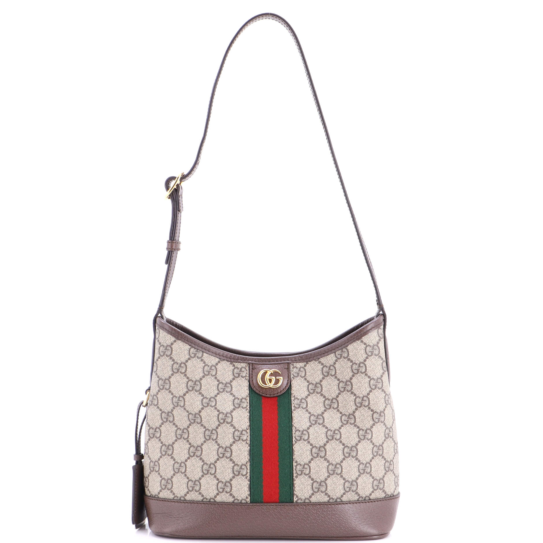 Ophidia Open Bucket Bag GG Coated Canvas with Leather Small