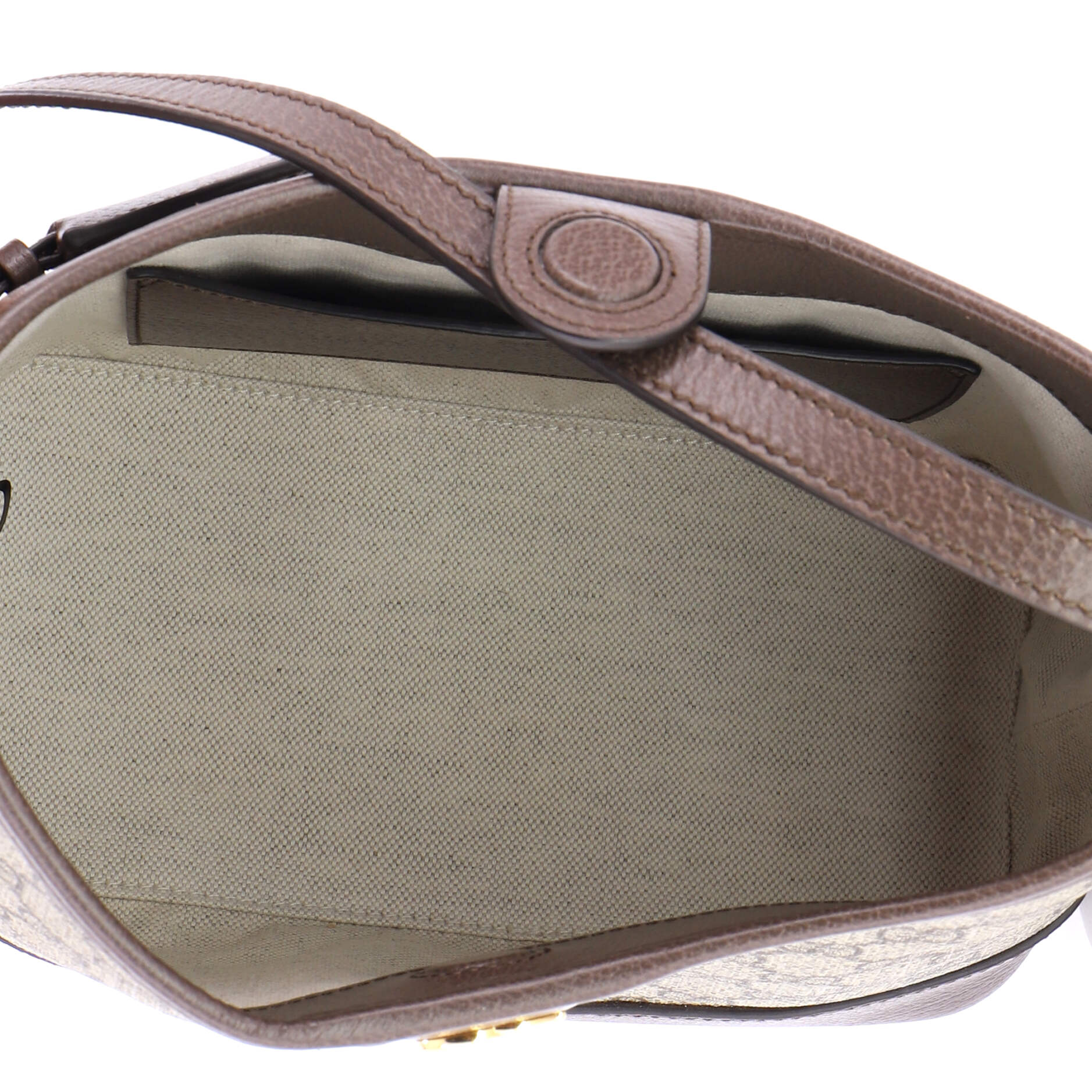 Ophidia Open Bucket Bag GG Coated Canvas with Leather Small - Image 5