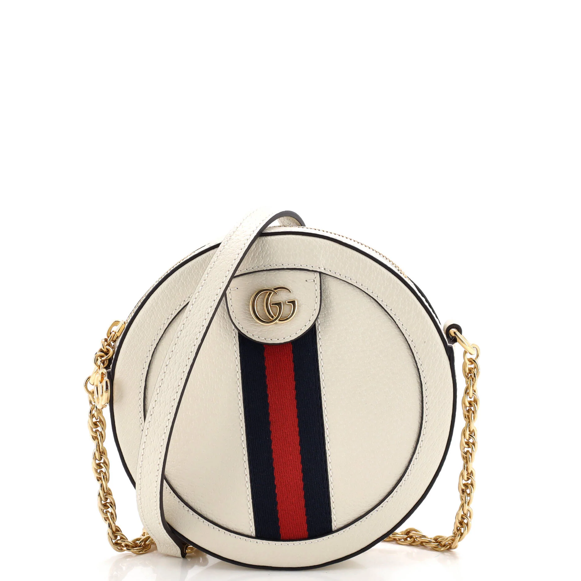 Ophidia Round Shoulder Bag Leather Mini
