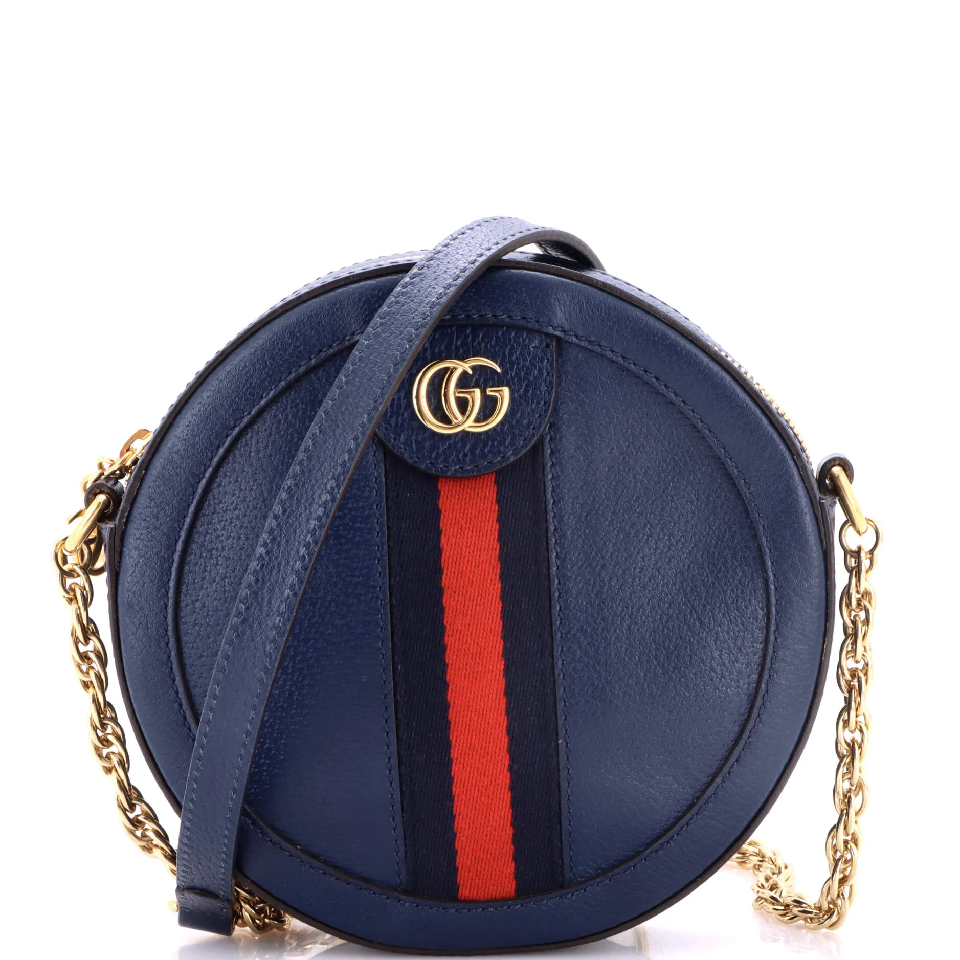 Ophidia Round Shoulder Bag Leather Mini