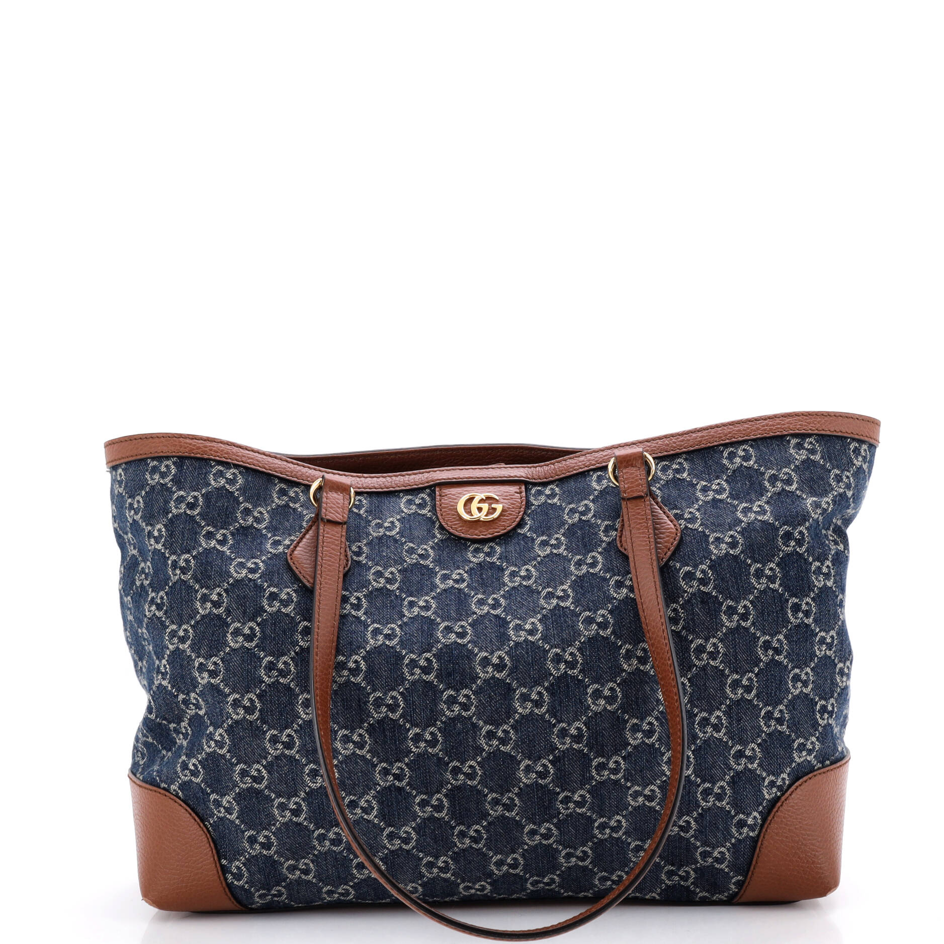 Ophidia Shopping Tote GG Denim Medium