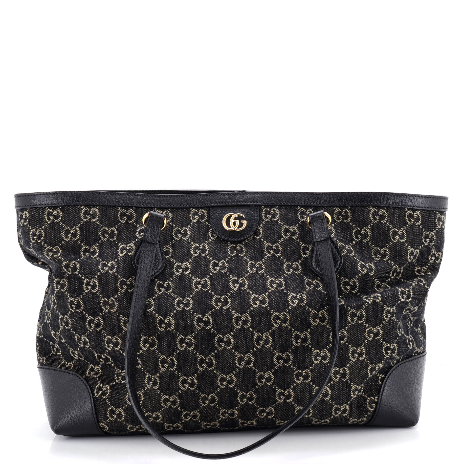 Ophidia Shopping Tote GG Denim Medium