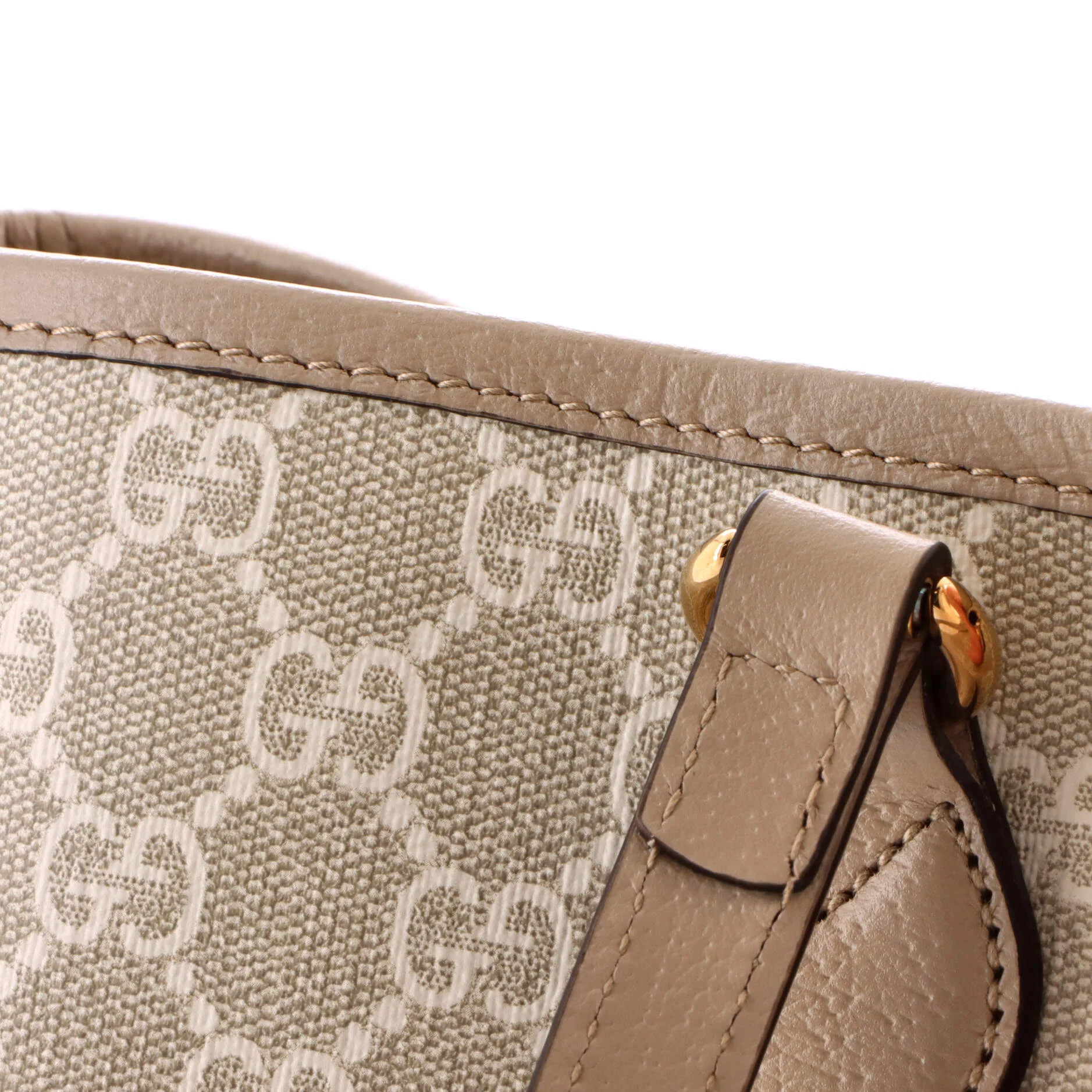 Ophidia Top Handle Shopping Tote GG Coated Canvas and Leather Small - Image 7