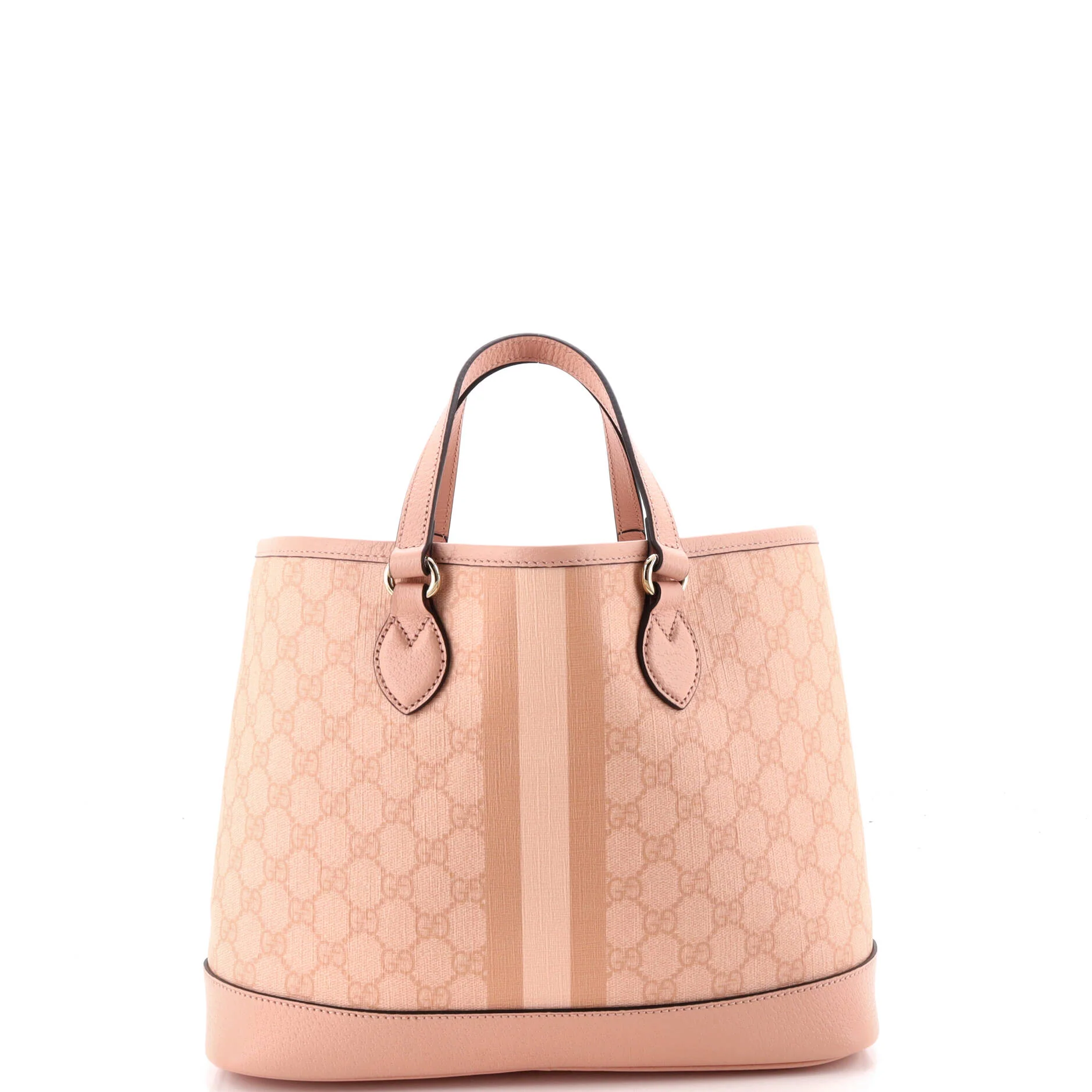 Ophidia Top Handle Tote Coated Canvas with Leather Small - Image 3