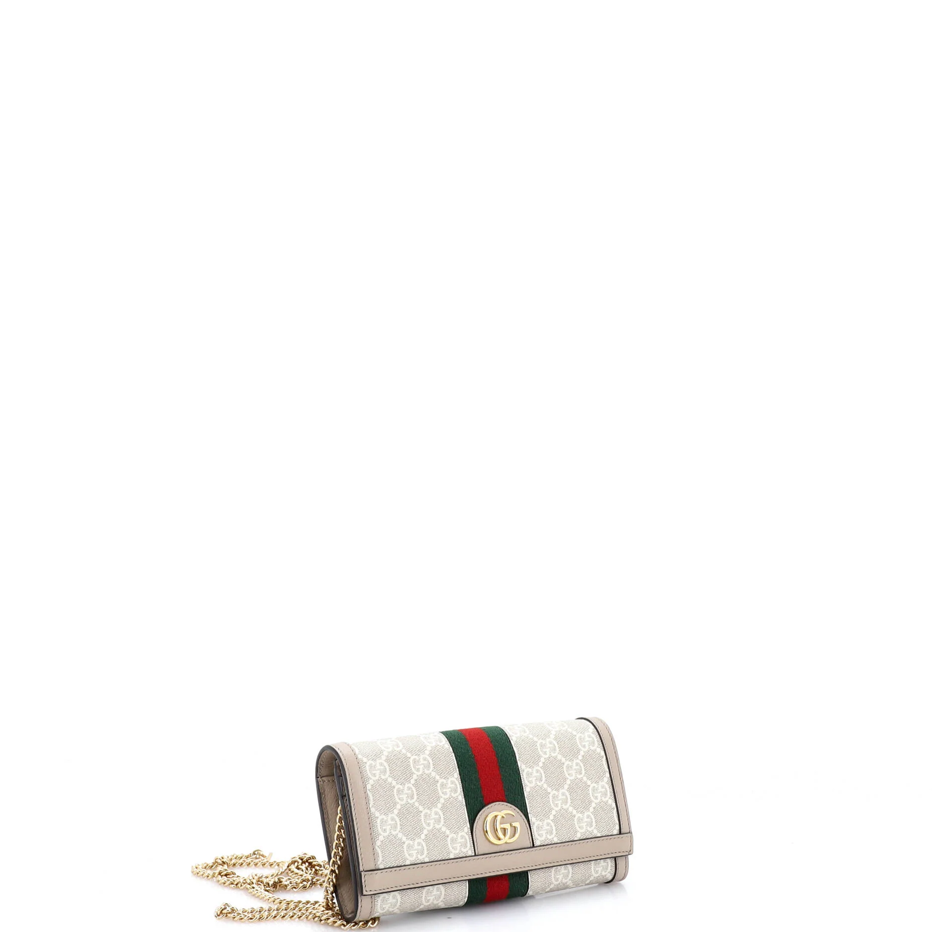 Ophidia Wallet on Chain GG Coated Canvas with Leather - Image 2