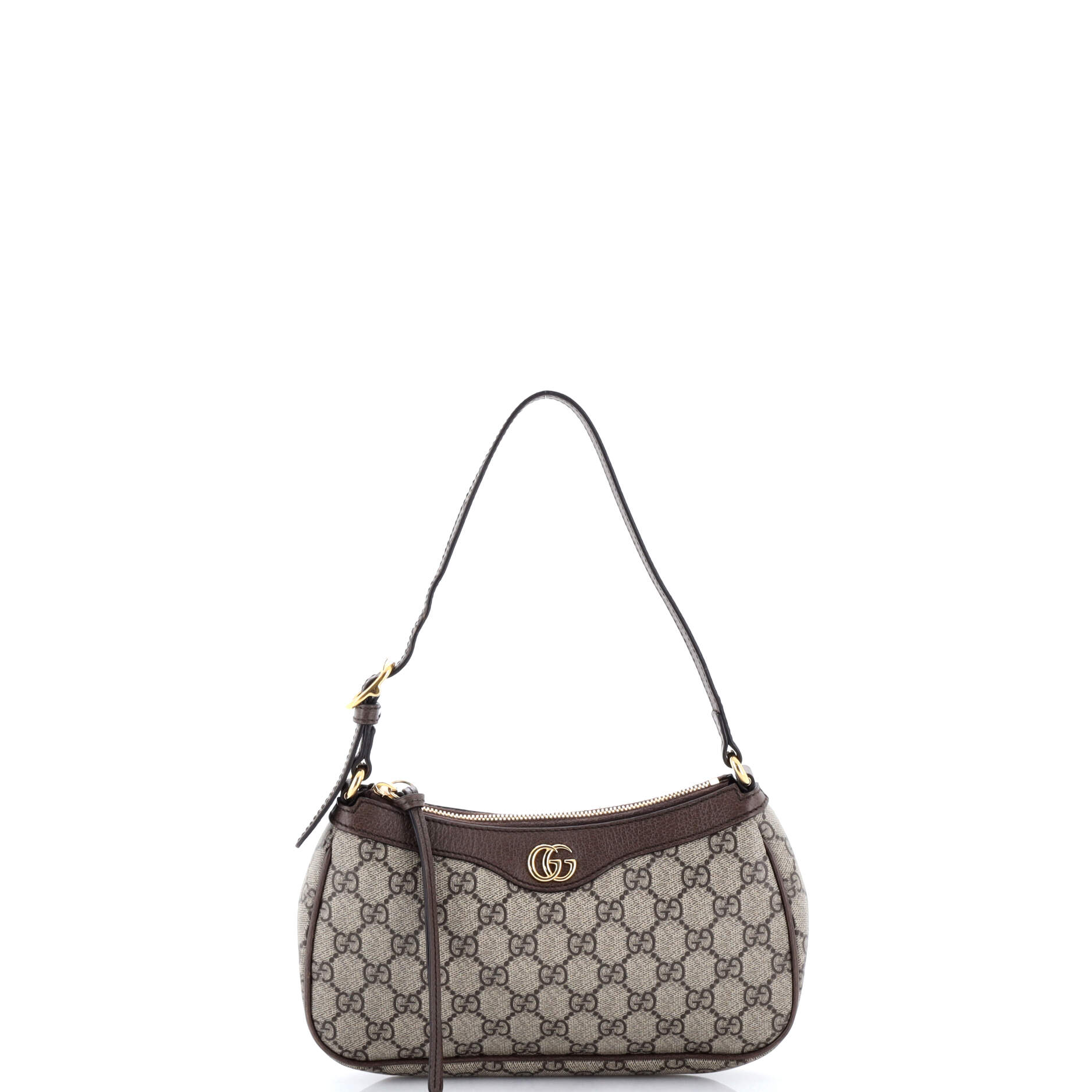 Ophidia Zip Pochette Shoulder Bag GG Coated Canvas with Leather Small