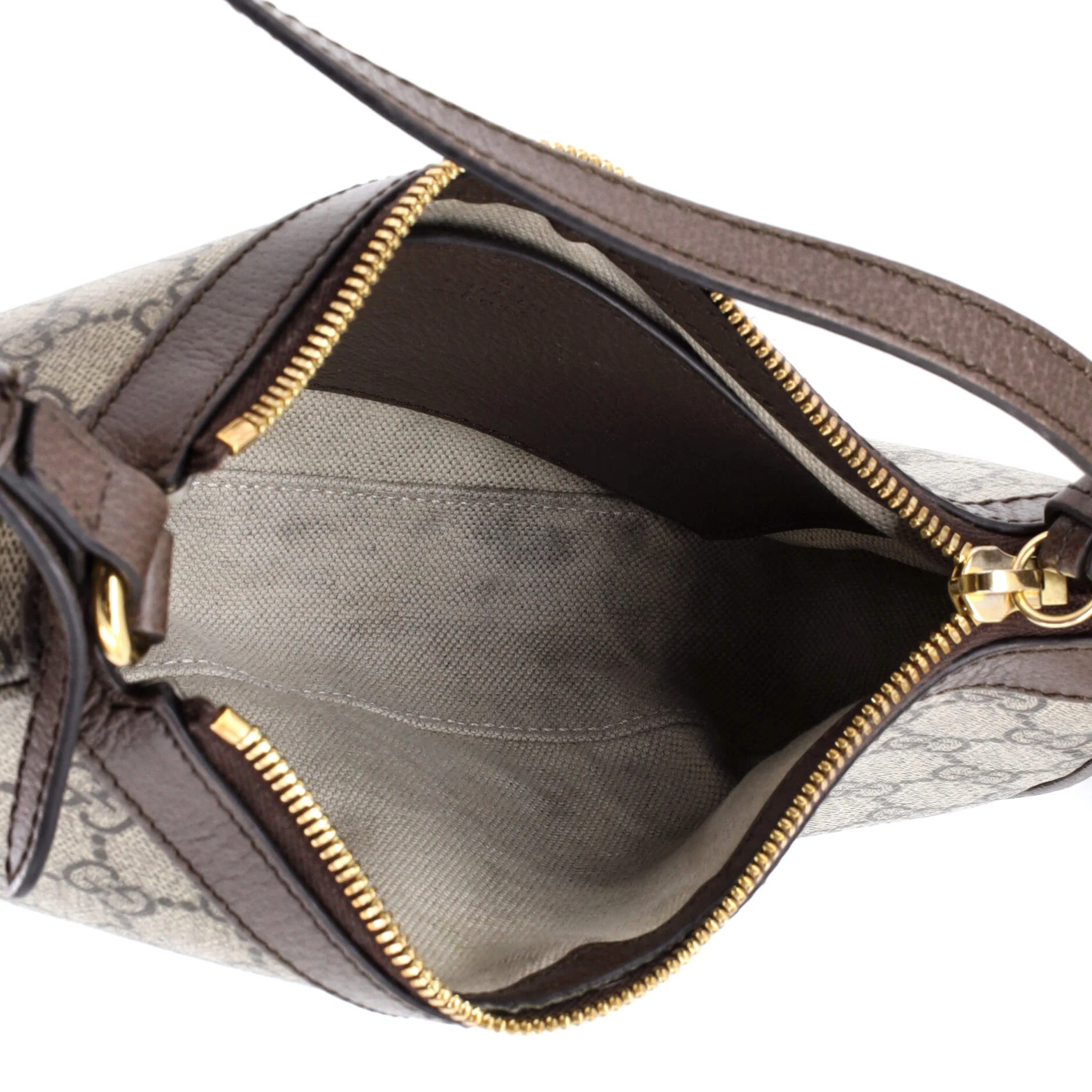 Ophidia Zip Pochette Shoulder Bag GG Coated Canvas with Leather Small - Image 5