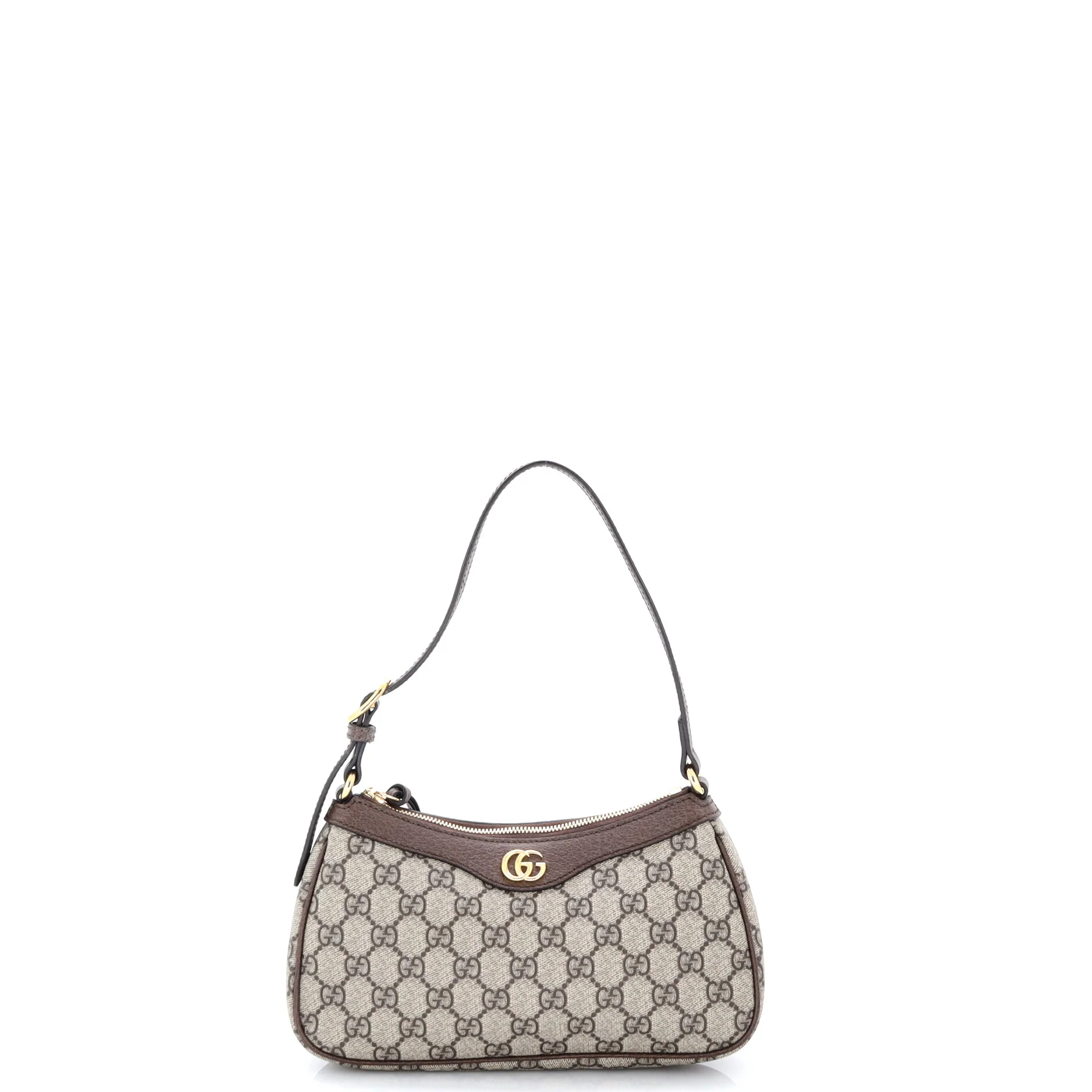 Ophidia Zip Pochette Shoulder Bag GG Coated Canvas with Leather Small