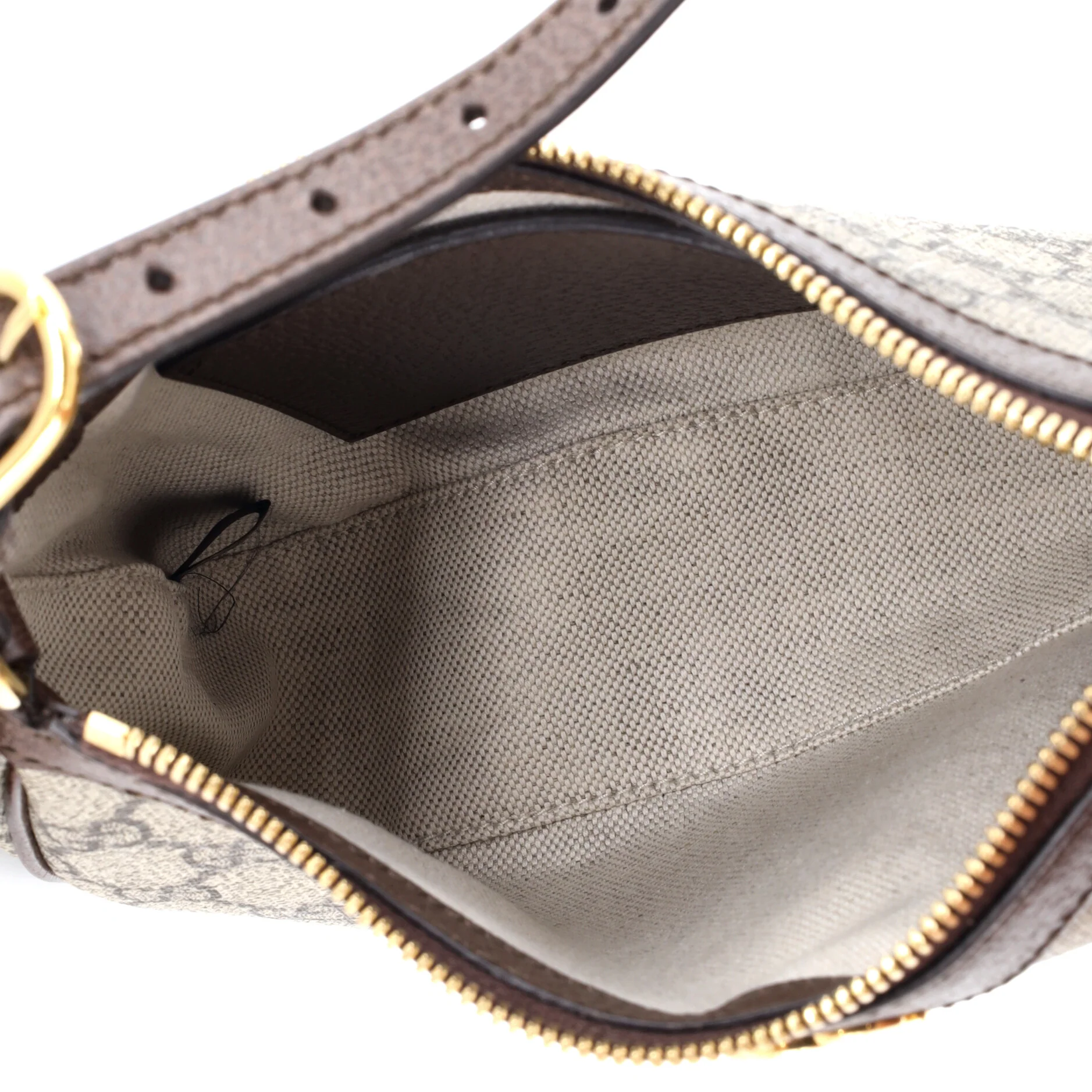 Ophidia Zip Pochette Shoulder Bag GG Coated Canvas with Leather Small - Image 4