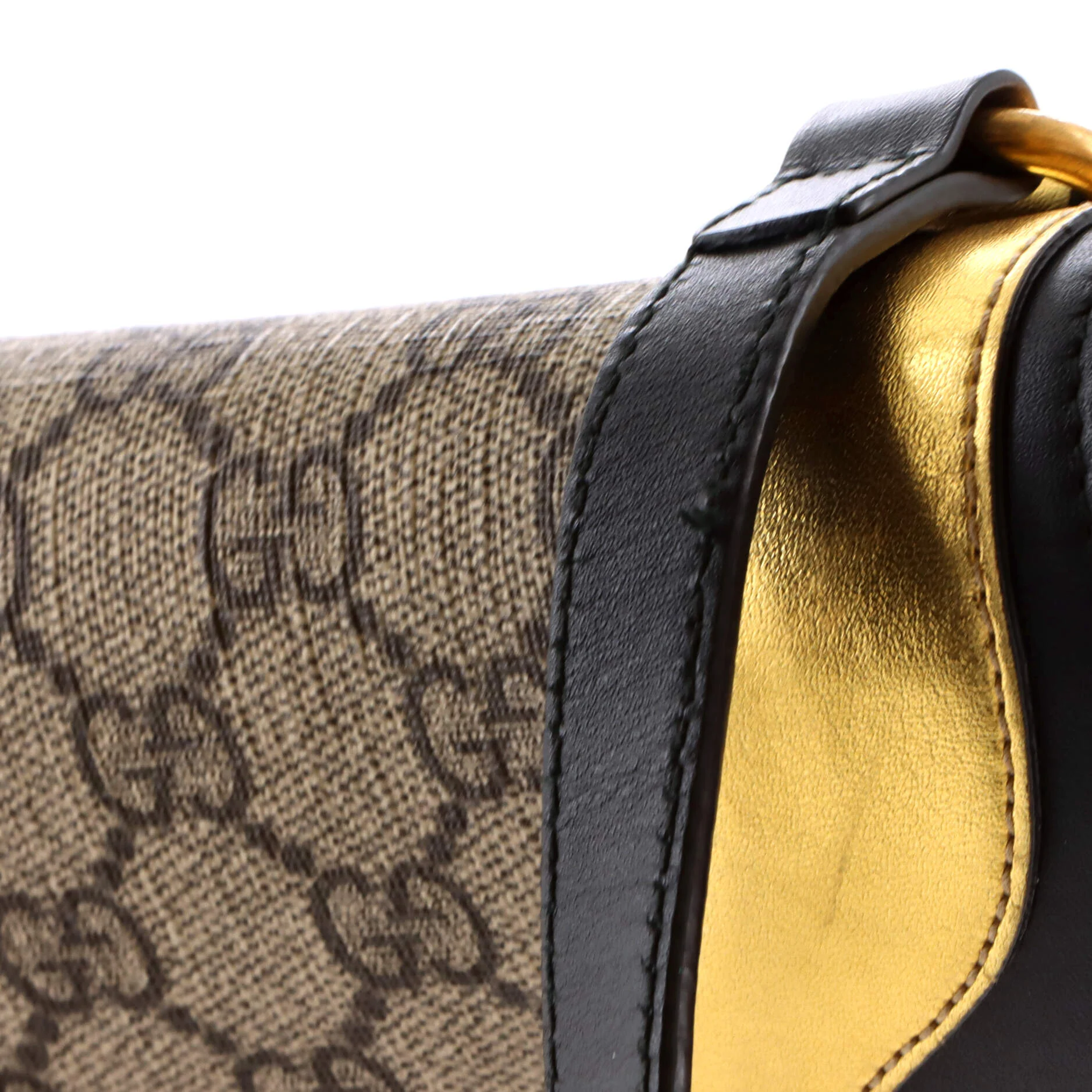 Osiride Shoulder Bag GG Coated Canvas and Leather Small - Image 7