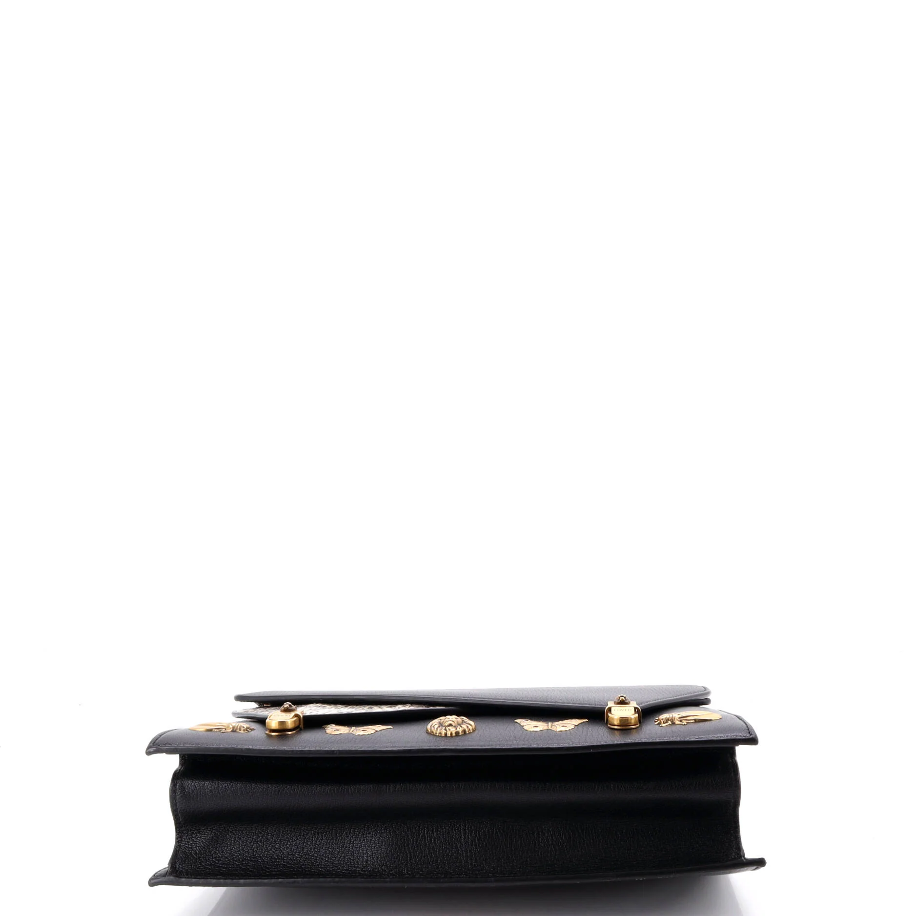 Ottilia Top Handle Bag Painted Leather with Snakeskin Medium - Image 4
