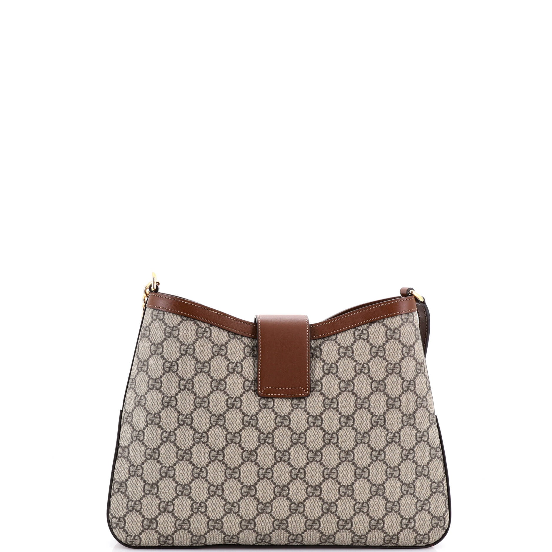 Padlock Chain Shoulder Bag GG Coated Canvas with Leather Medium - Image 3