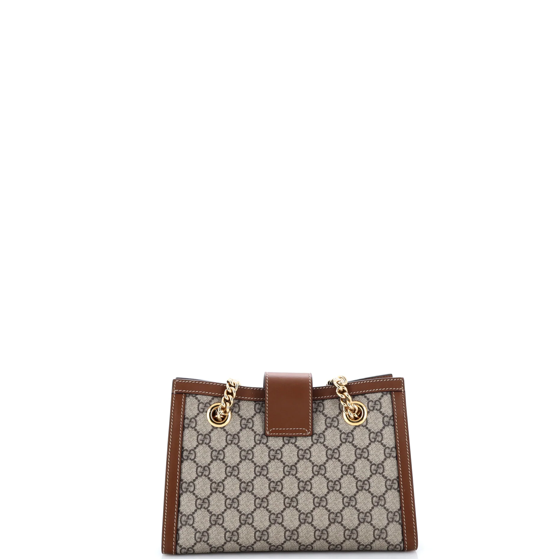 Padlock Chain Tote GG Coated Canvas with Leather Small - Image 3