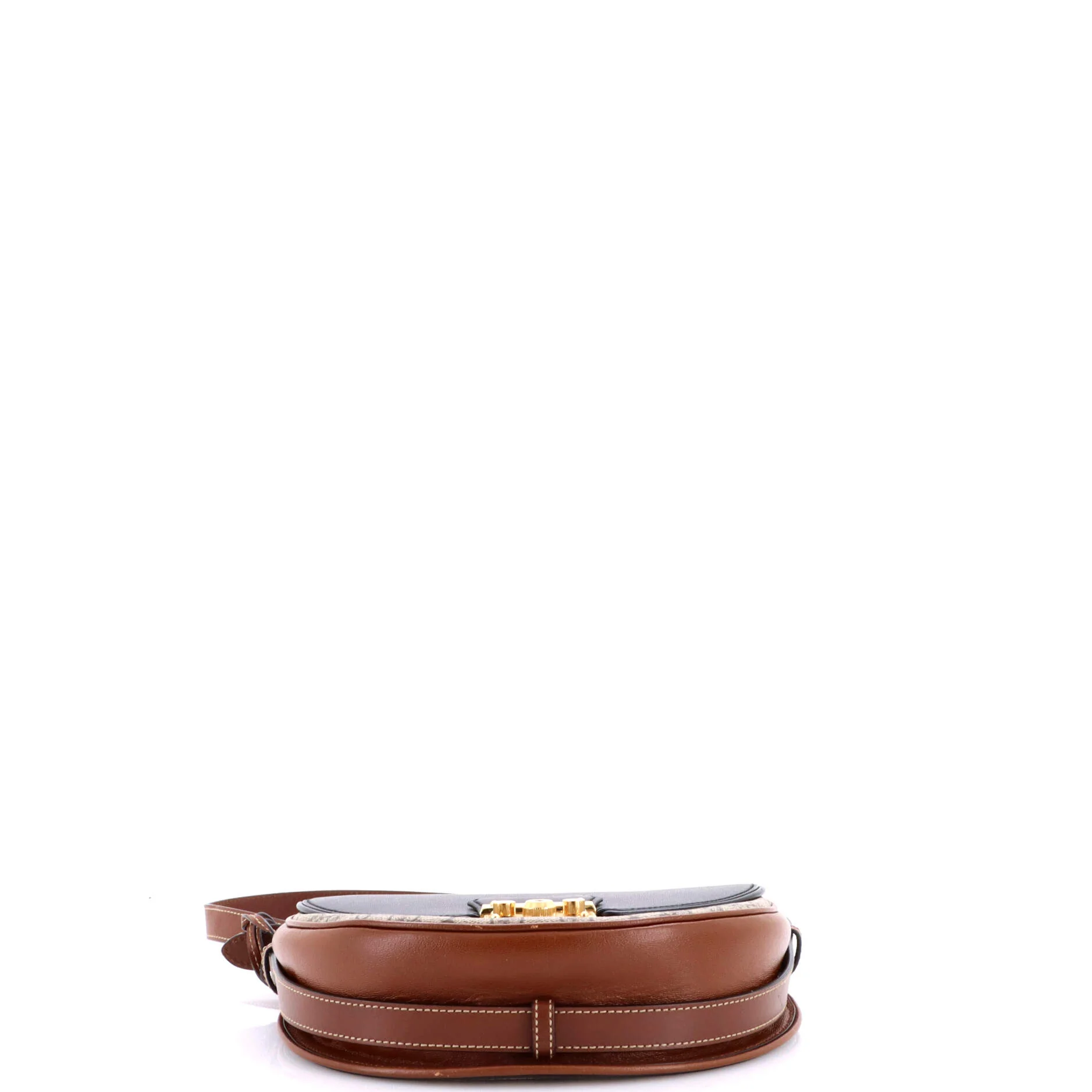 Padlock Saddle Shoulder Bag GG Coated Canvas and Leather Small - Image 4