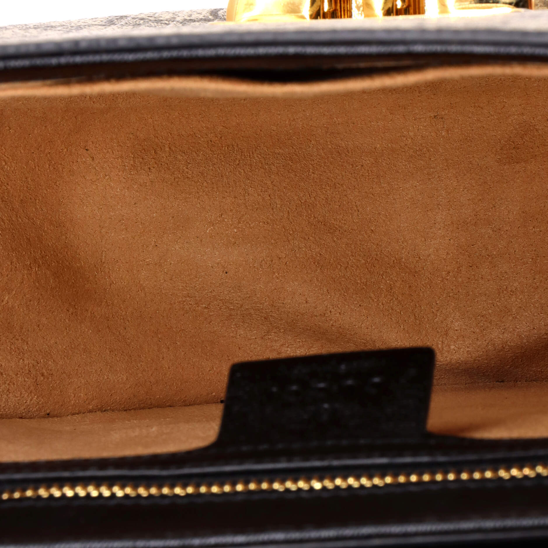 Padlock Saddle Shoulder Bag GG Coated Canvas and Leather Small - Image 5
