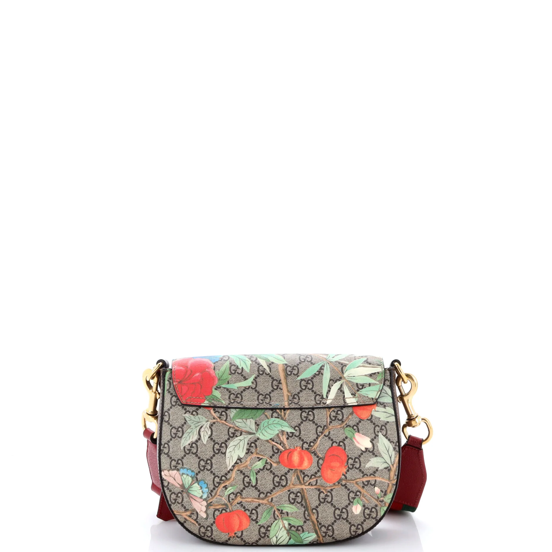 Padlock Saddle Shoulder Bag Tian Print GG Coated Canvas Medium - Image 3