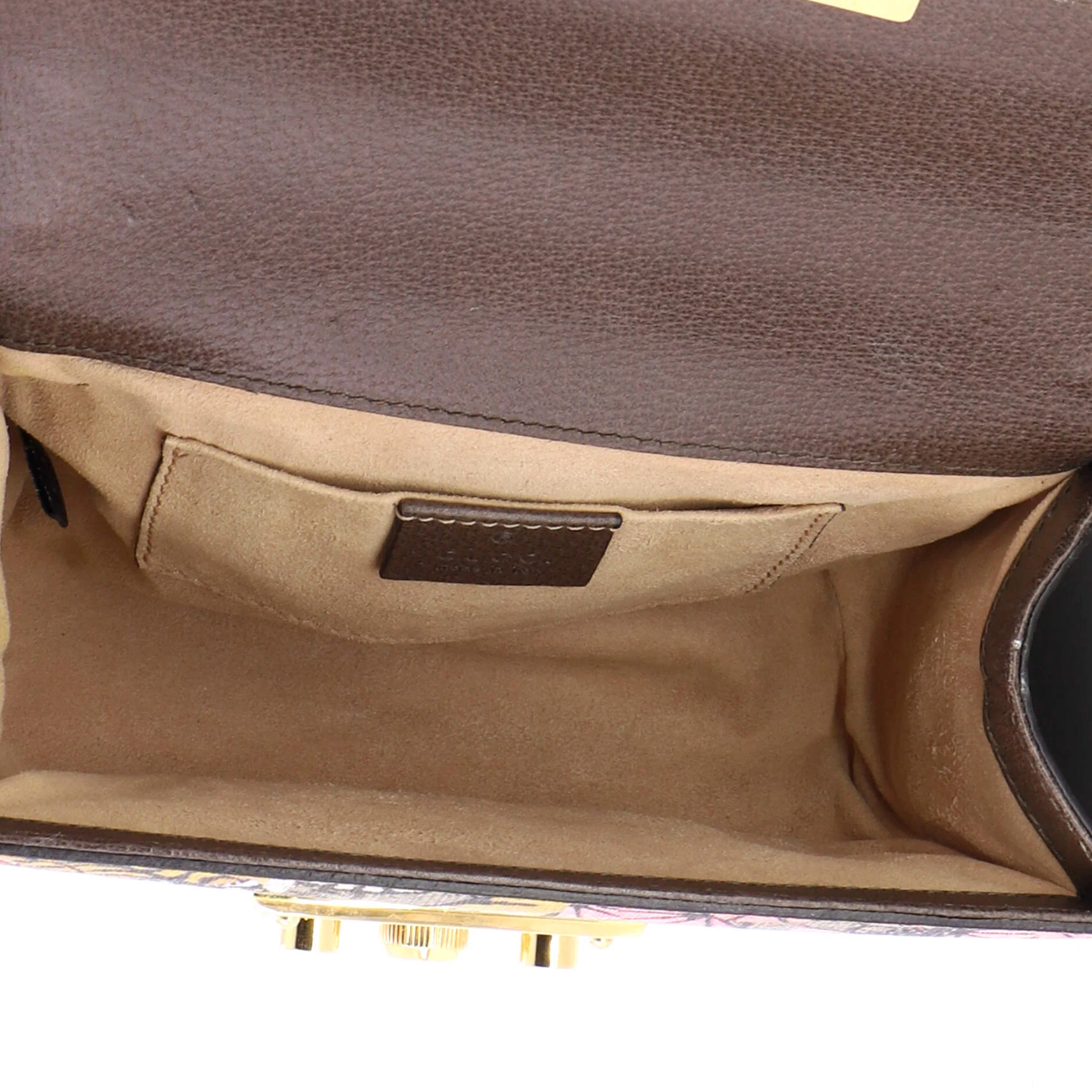 Padlock Shoulder Bag Bengal Print GG Coated Canvas Small - Image 5