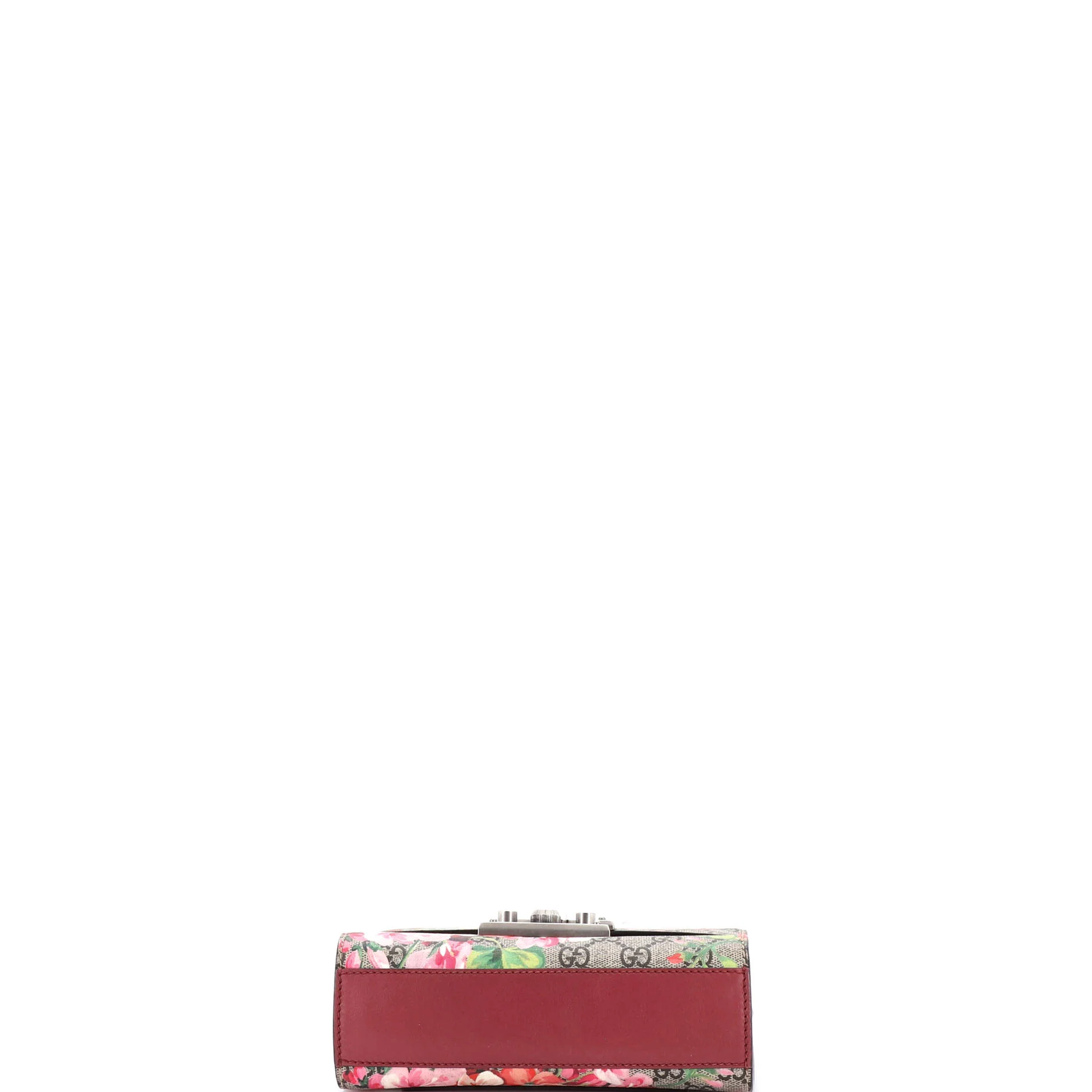 Padlock Shoulder Bag Blooms Print GG Coated Canvas Small - Image 4