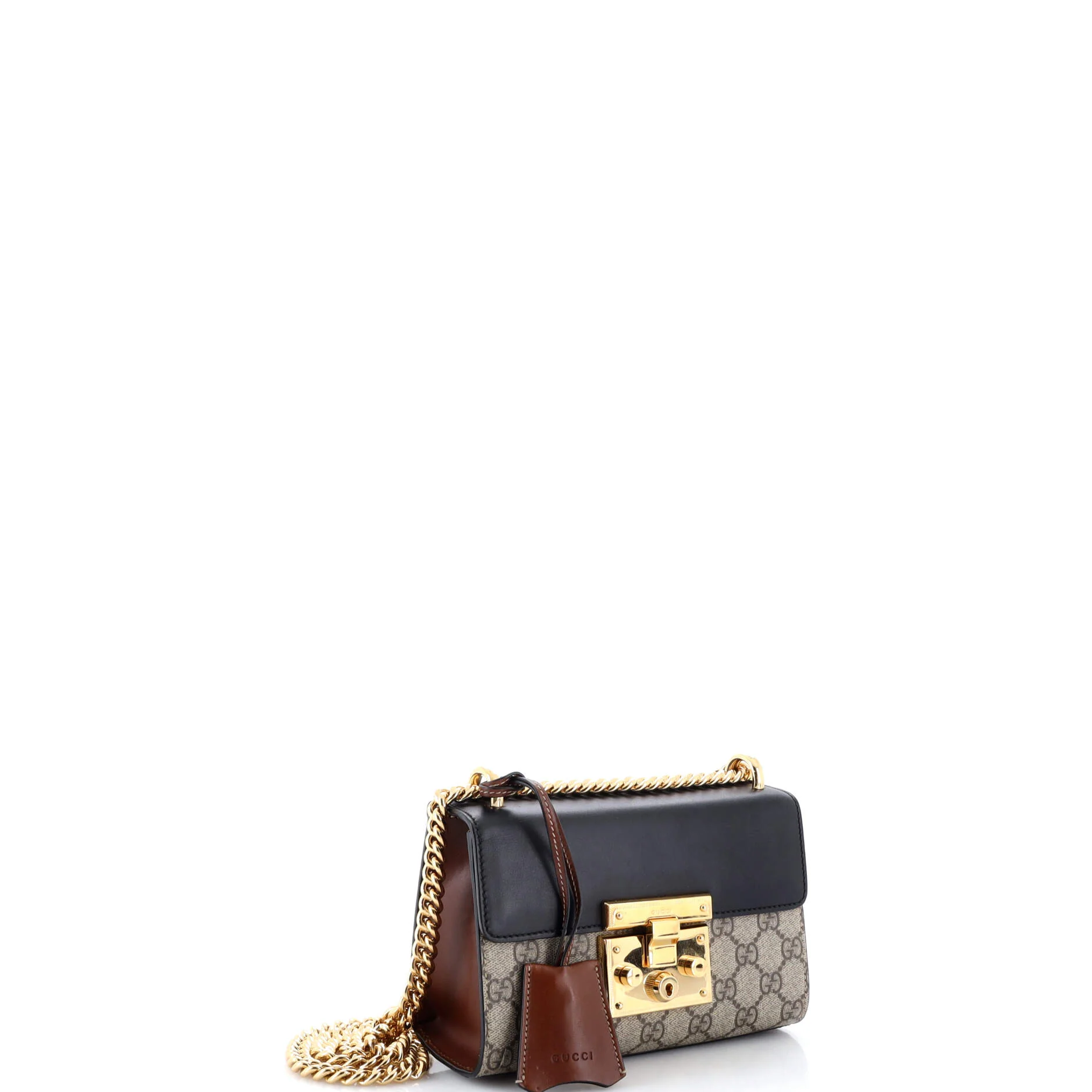 Padlock Shoulder Bag GG Coated Canvas and Leather Small - Image 2