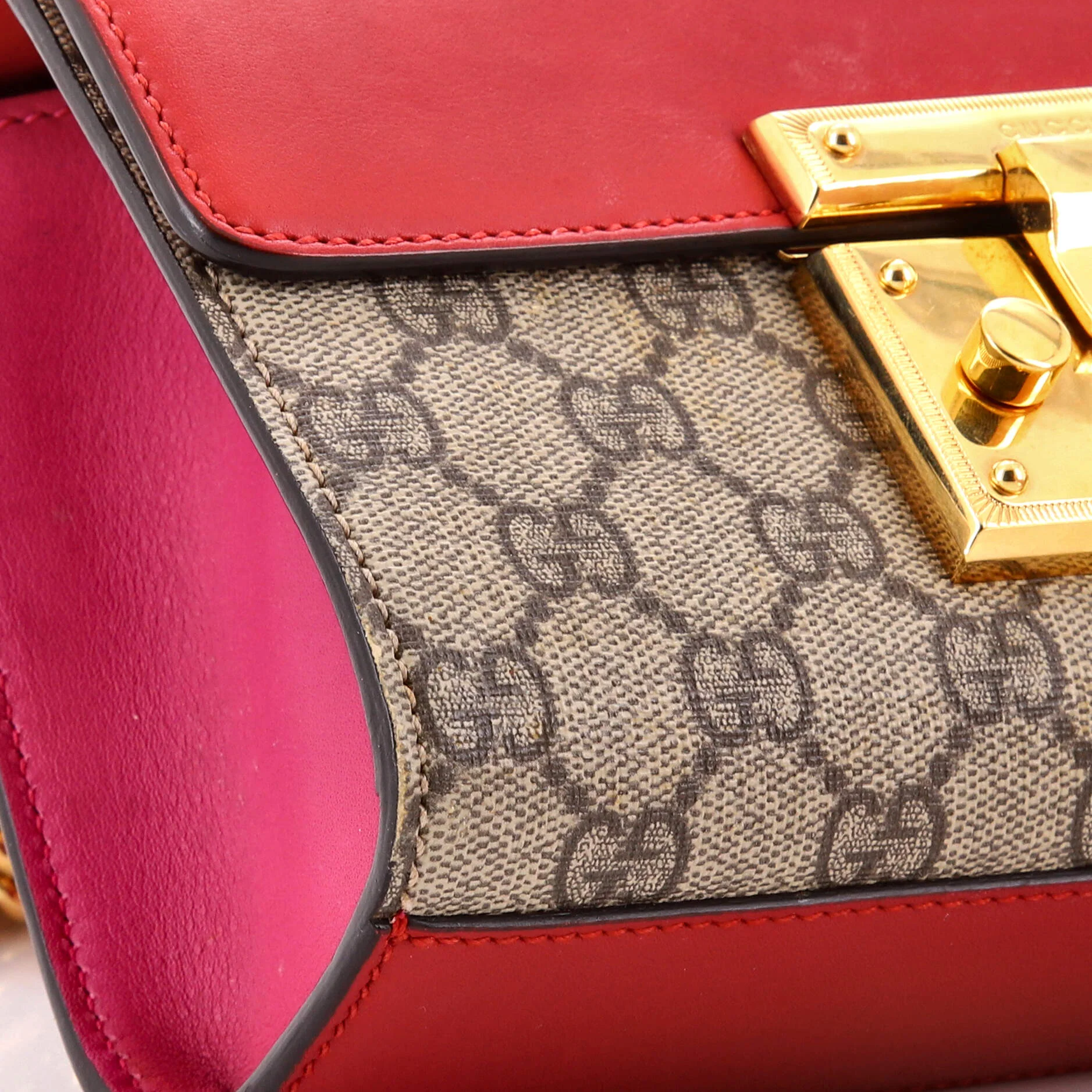 Padlock Shoulder Bag GG Coated Canvas and Leather Small - Image 6