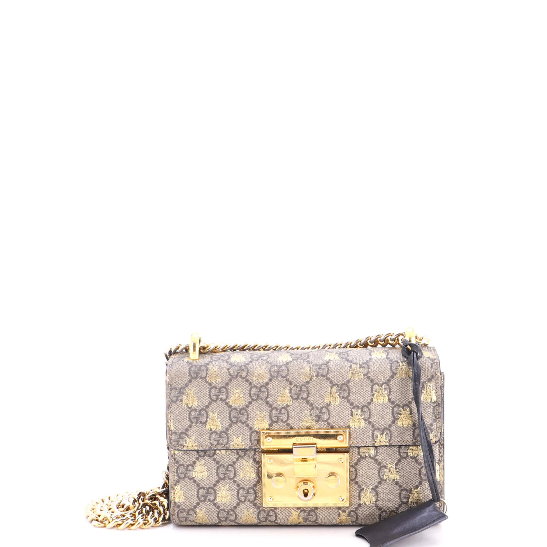 Padlock Shoulder Bag Printed GG Coated Canvas Small