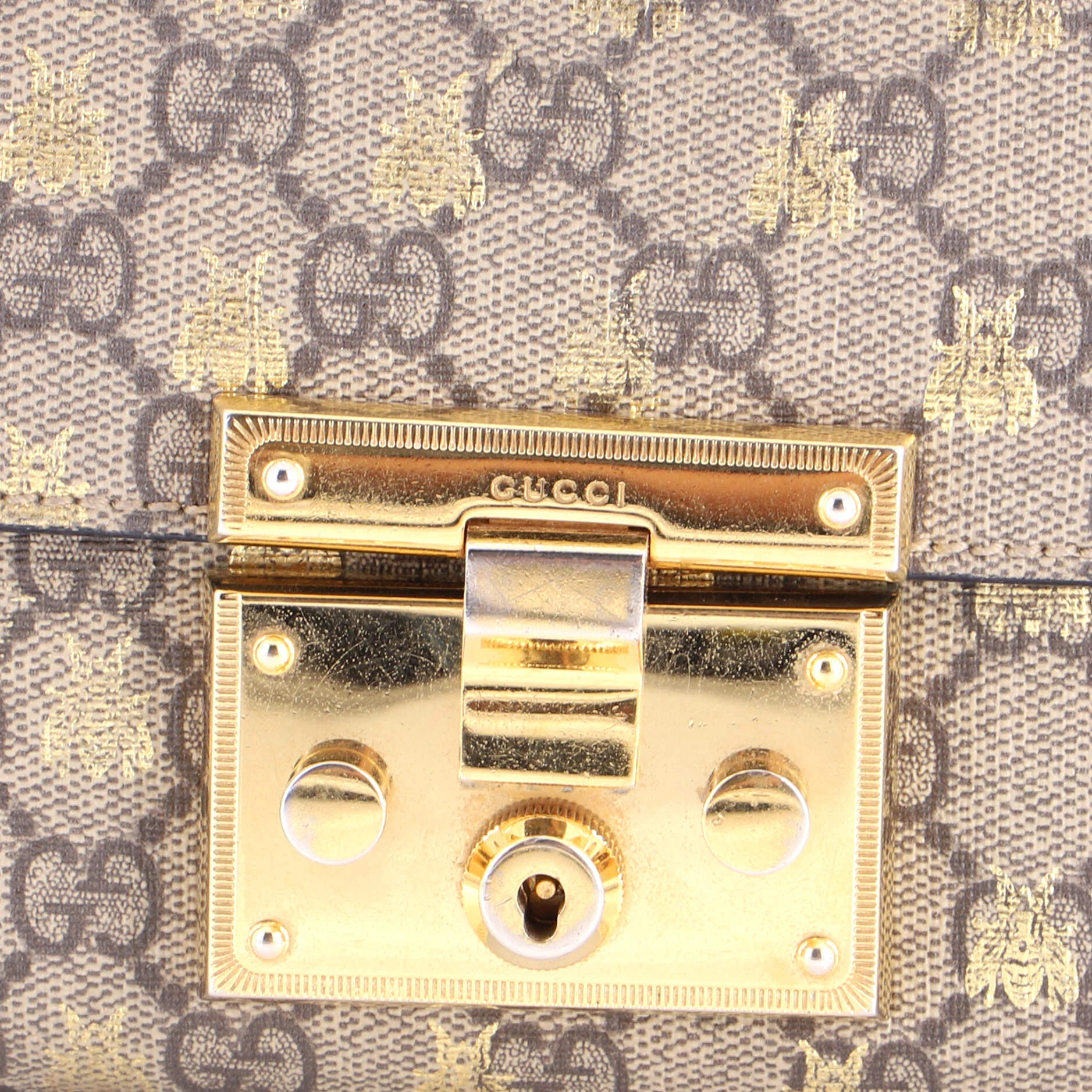 Padlock Shoulder Bag Printed GG Coated Canvas Small - Image 6