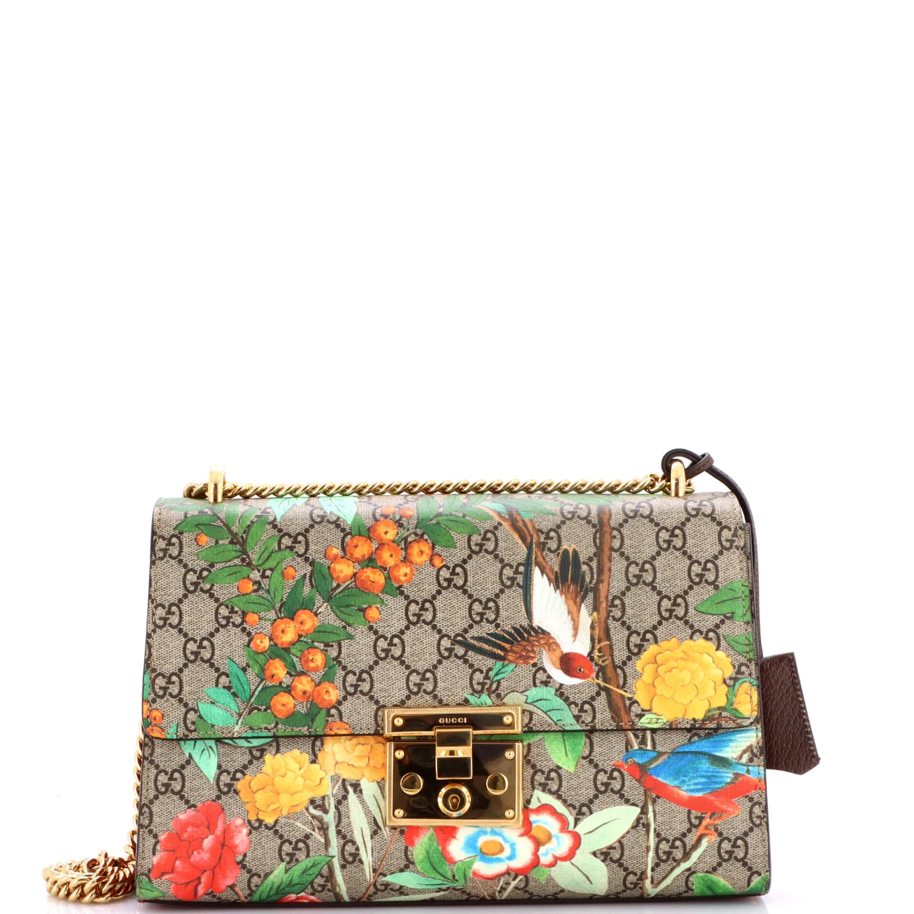 Padlock Shoulder Bag Tian Print GG Coated Canvas Medium
