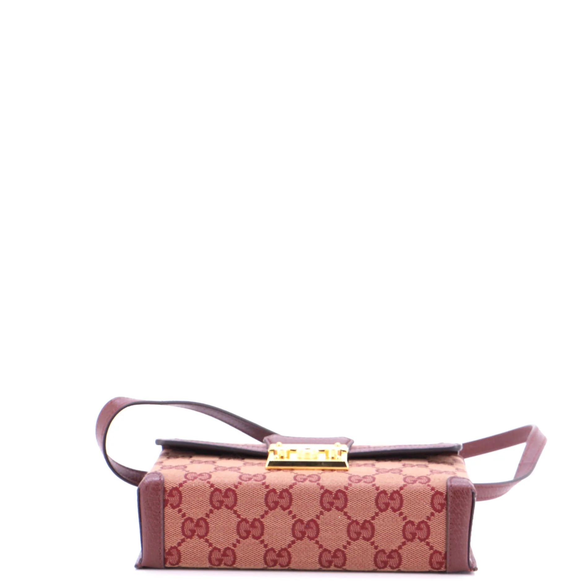 Padlock Top Handle Bag GG Canvas with Leather Mini - Image 4