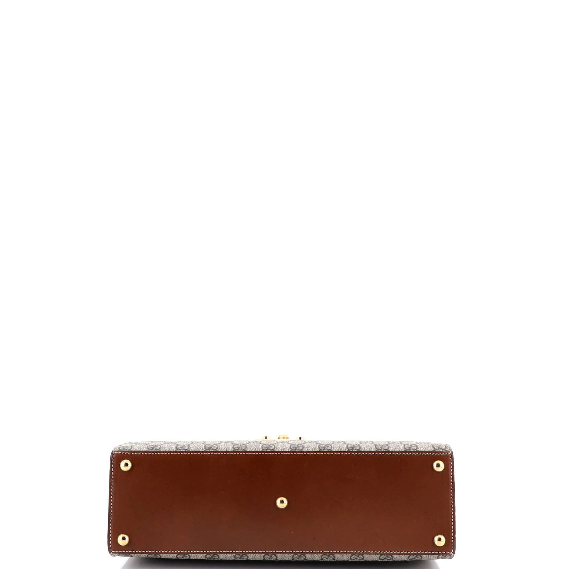 Padlock Top Handle Bag GG Coated Canvas and Leather Medium - Image 4