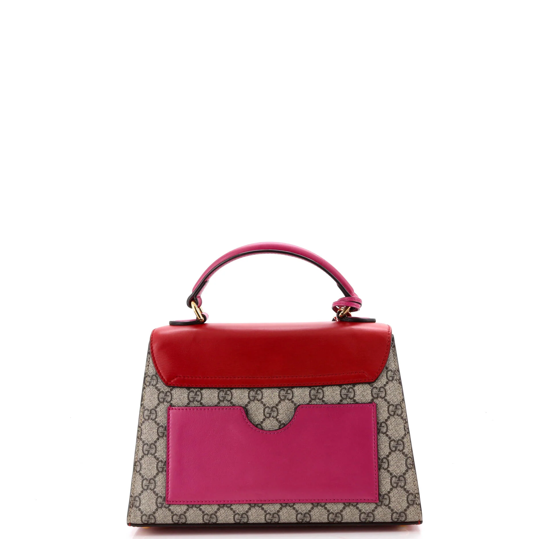 Padlock Top Handle Bag GG Coated Canvas and Leather Small - Image 3