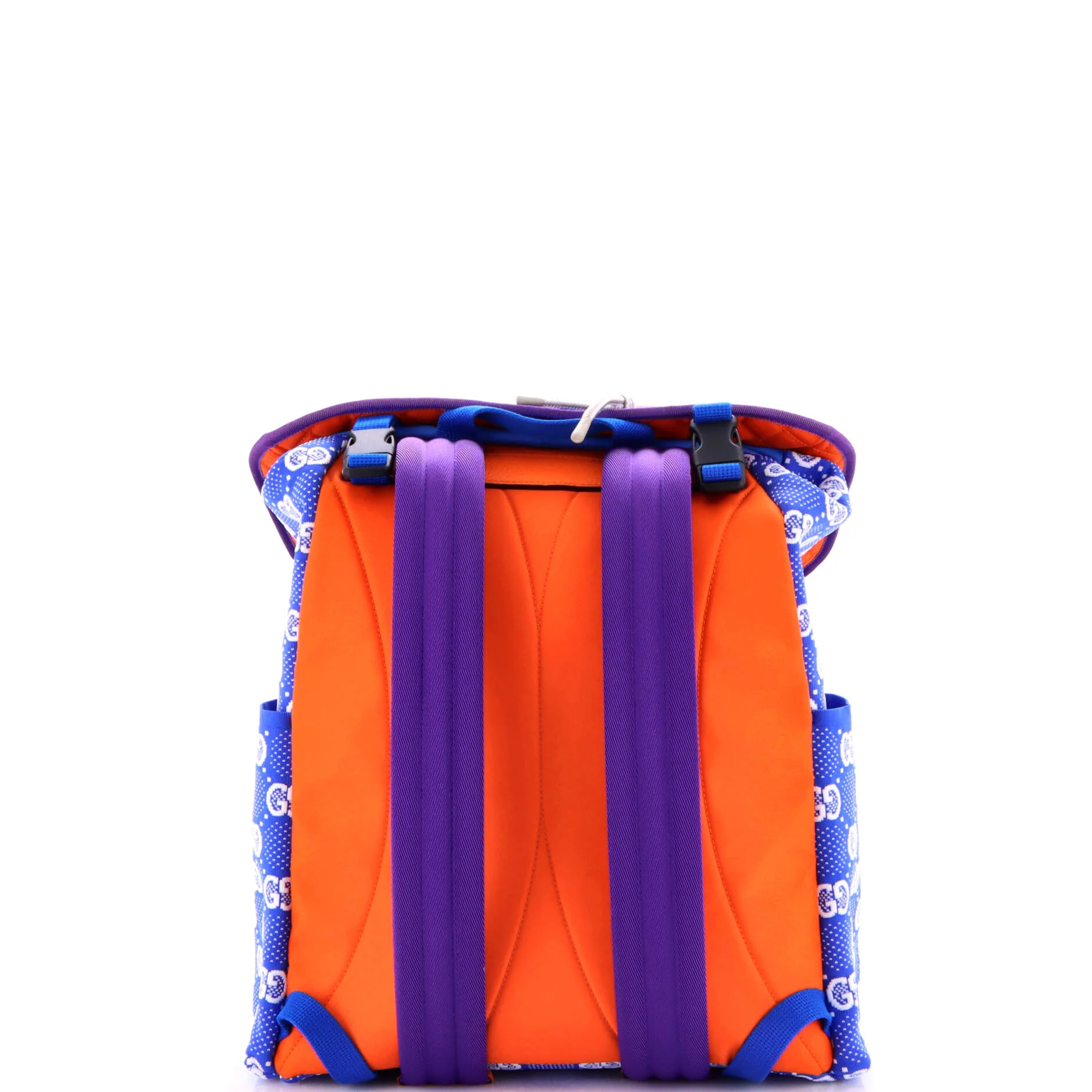 Panelled Double Buckle Backpack GG Jacquard Nylon and Rubber Large - Image 3