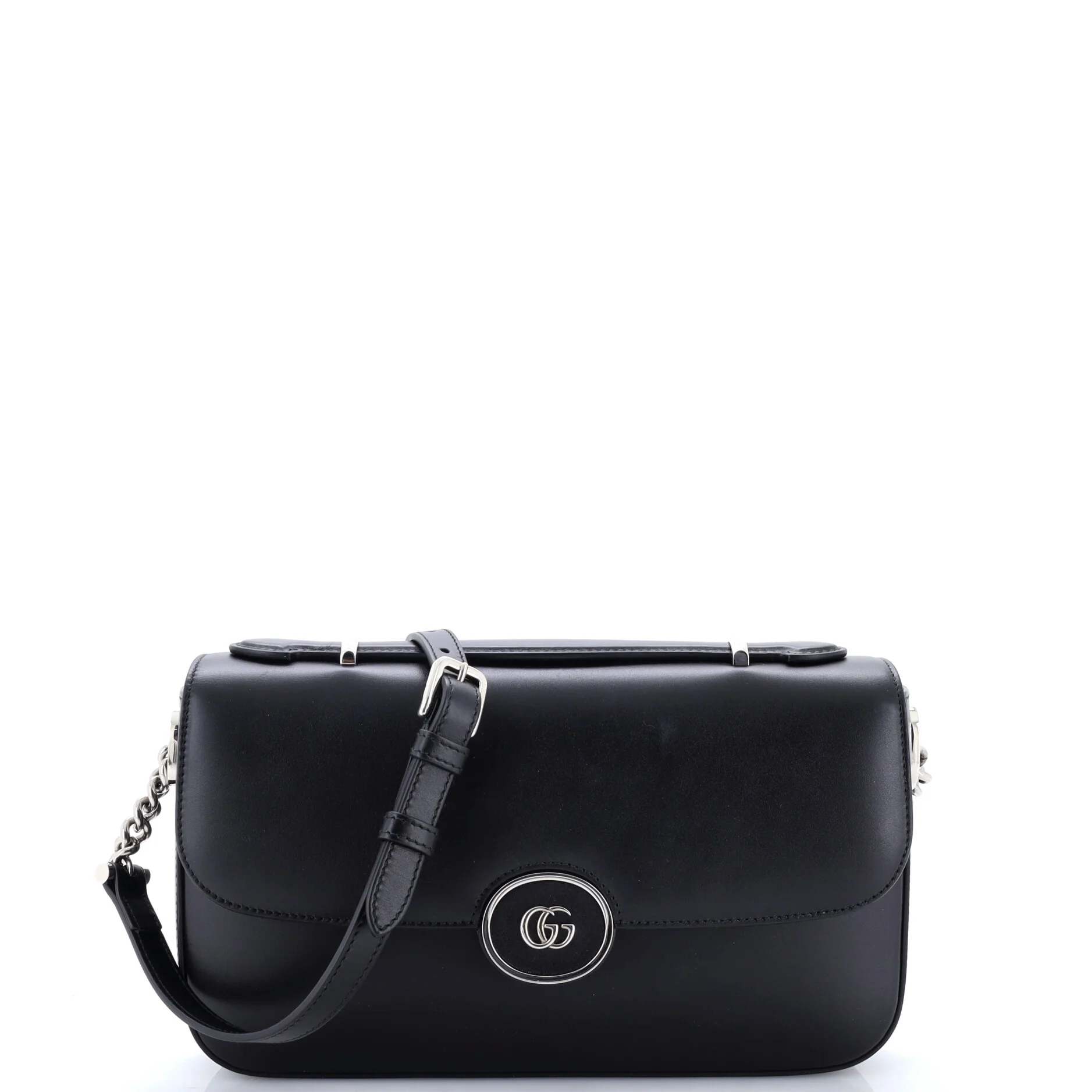 Petite GG Flap Shoulder Bag Leather Small