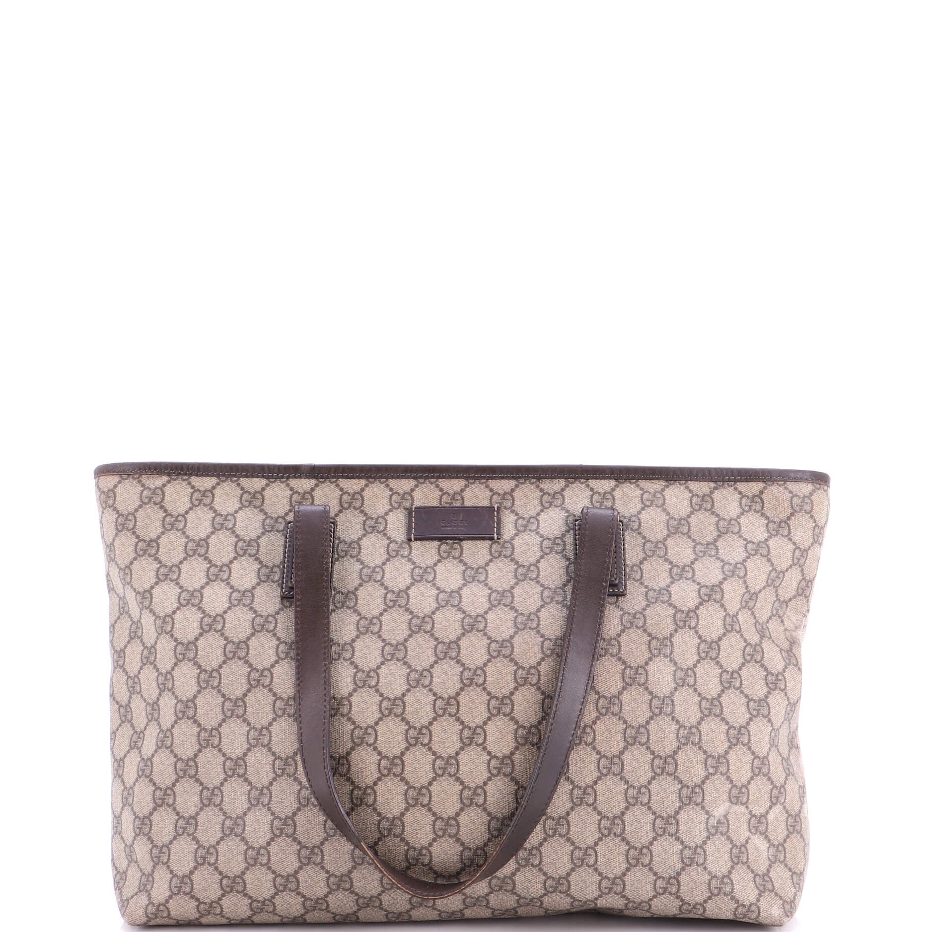 Plus Tote GG Coated Canvas with Leather Medium