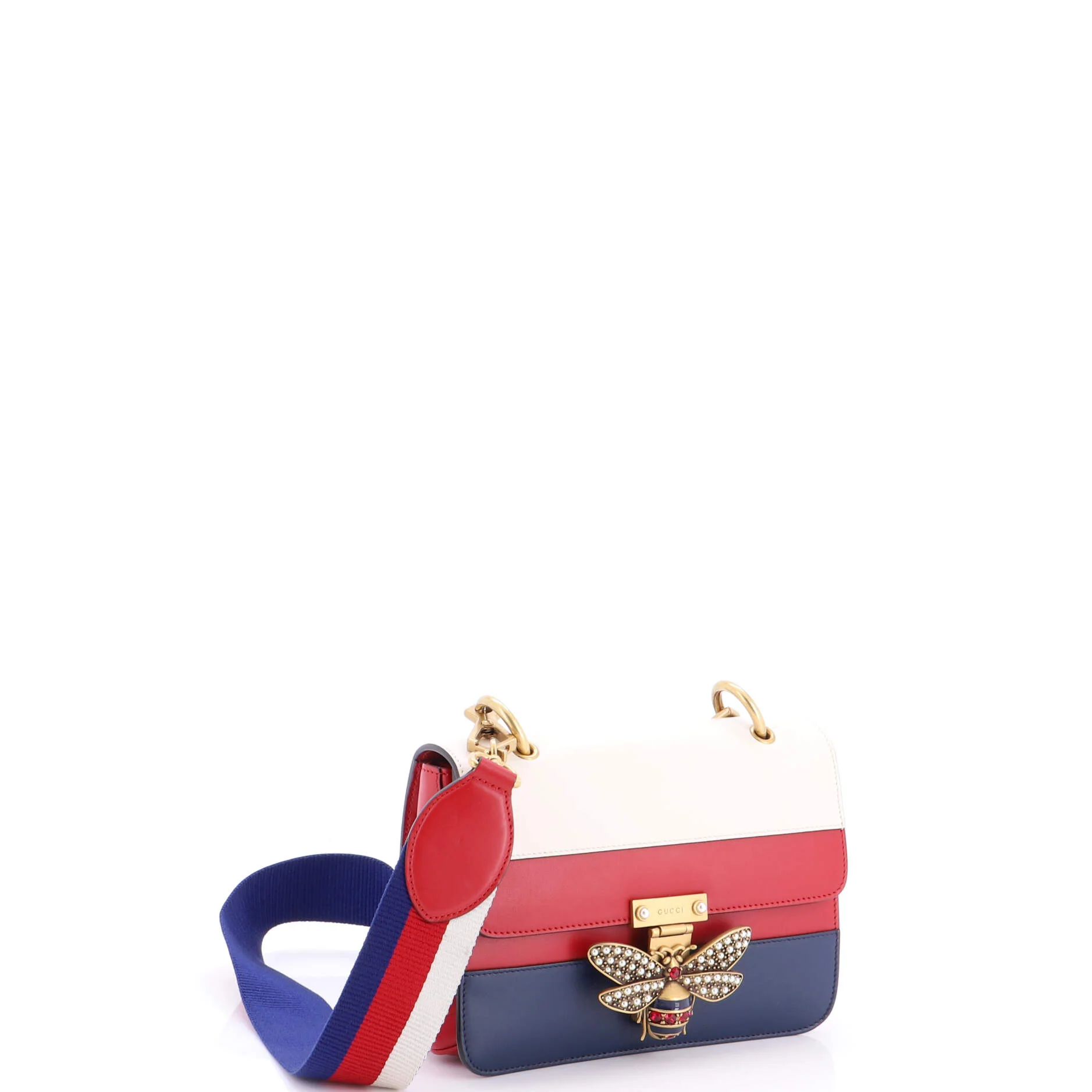 Queen Margaret Flap Bag Colorblock Leather Medium - Image 2