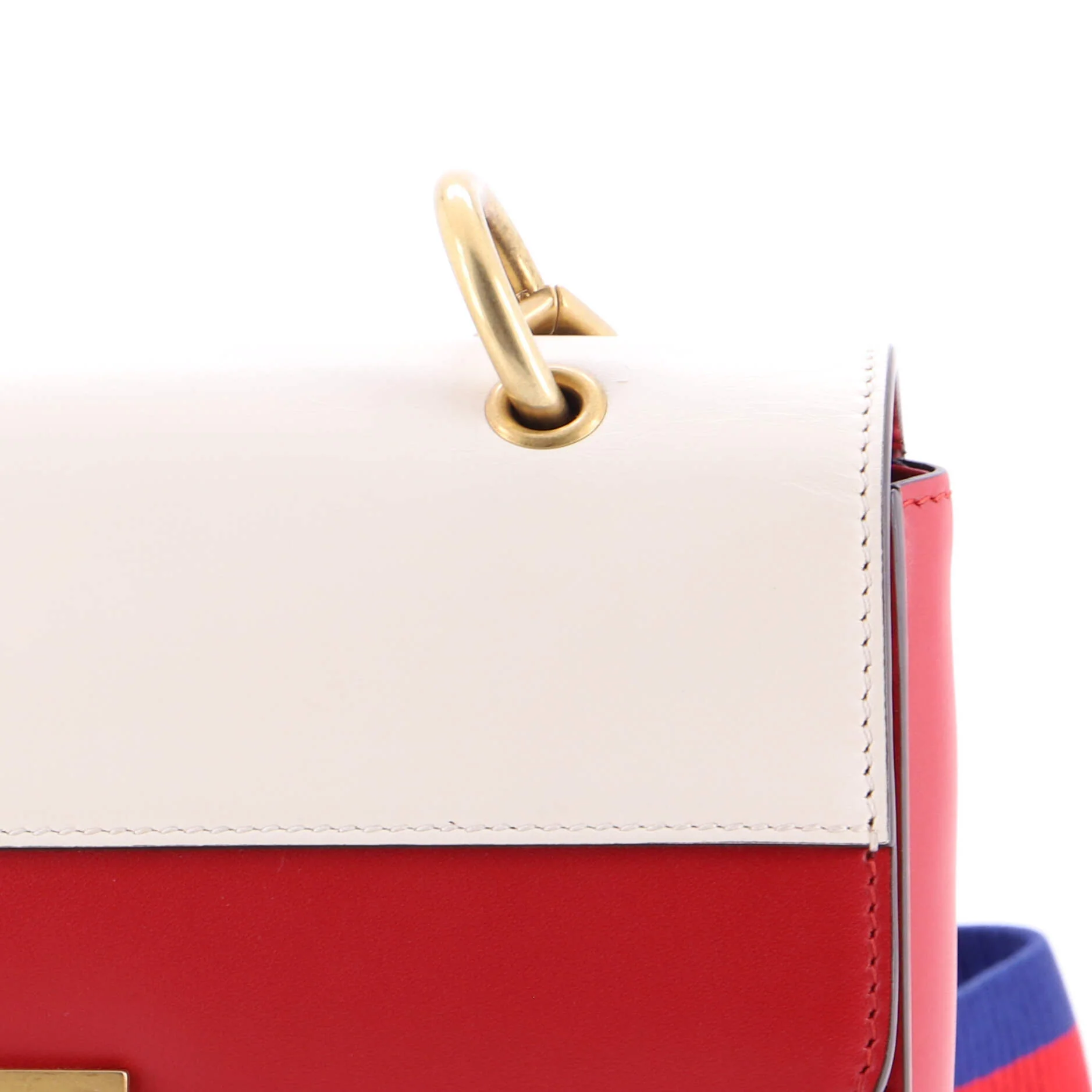 Queen Margaret Flap Bag Colorblock Leather Medium - Image 6