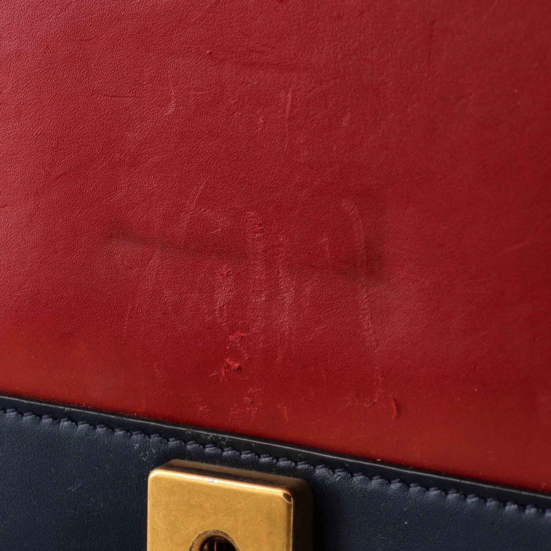Queen Margaret Top Handle Bag Colorblock Leather Small - Image 6