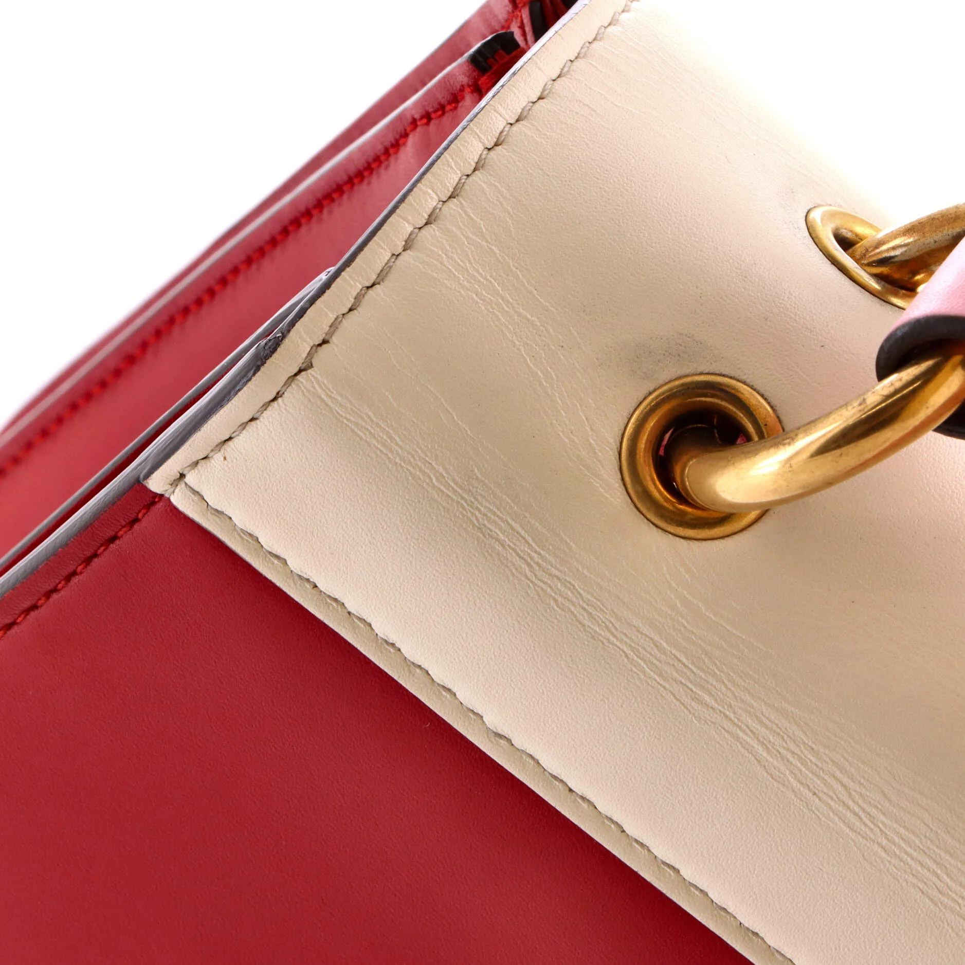 Queen Margaret Top Handle Bag Colorblock Leather Small - Image 6
