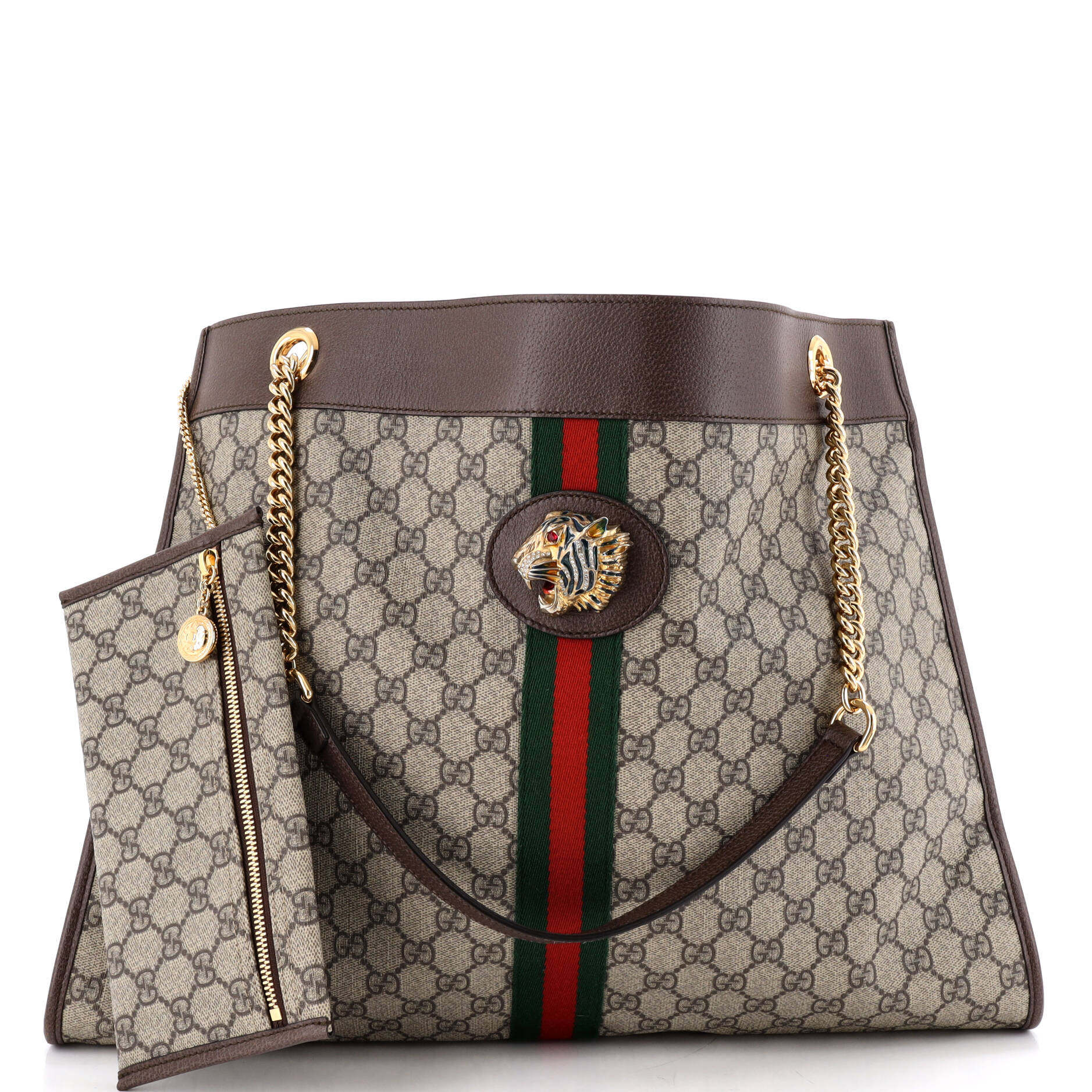 Rajah Chain Tote GG Coated Canvas Large - Image 2