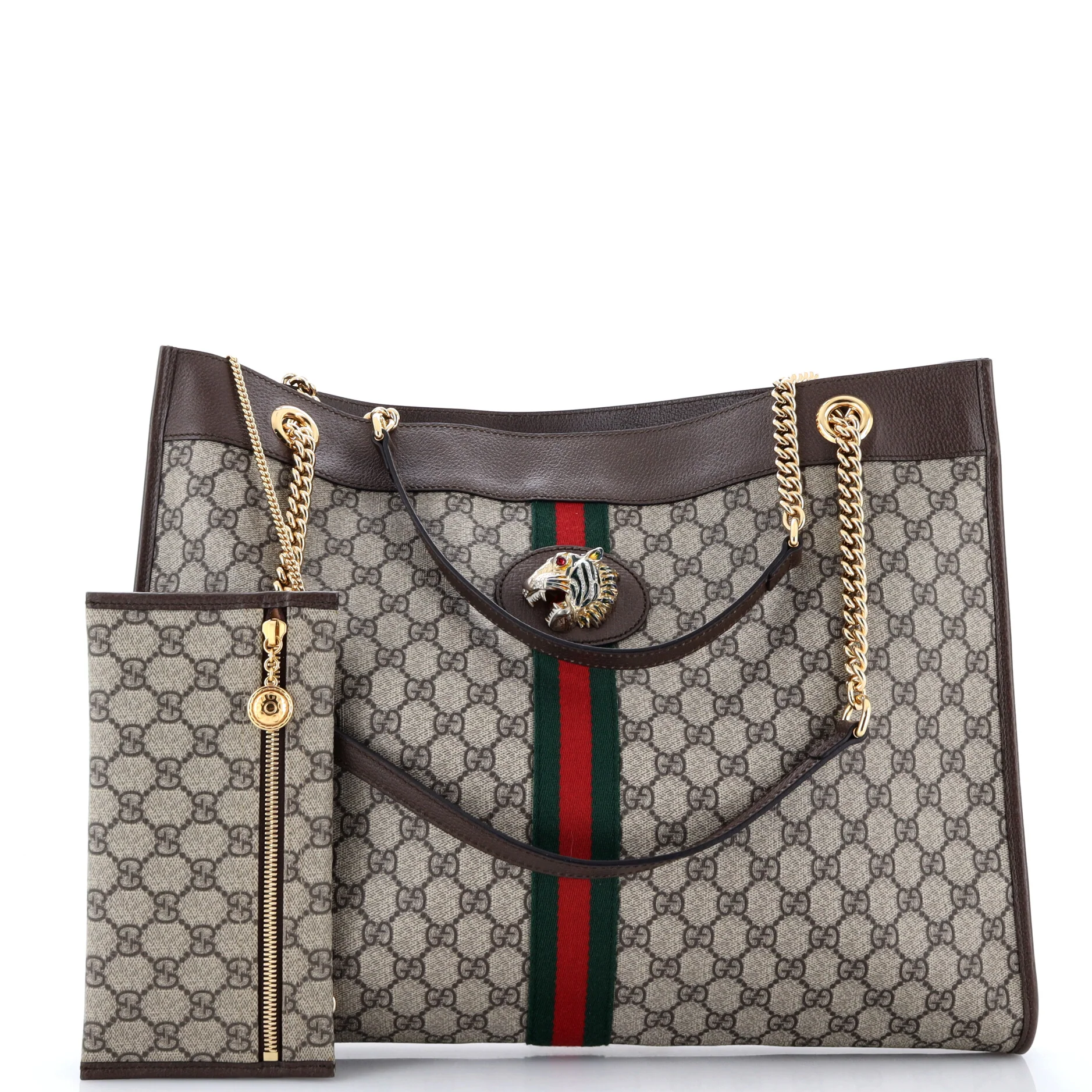Rajah Chain Tote GG Coated Canvas Large - Image 2