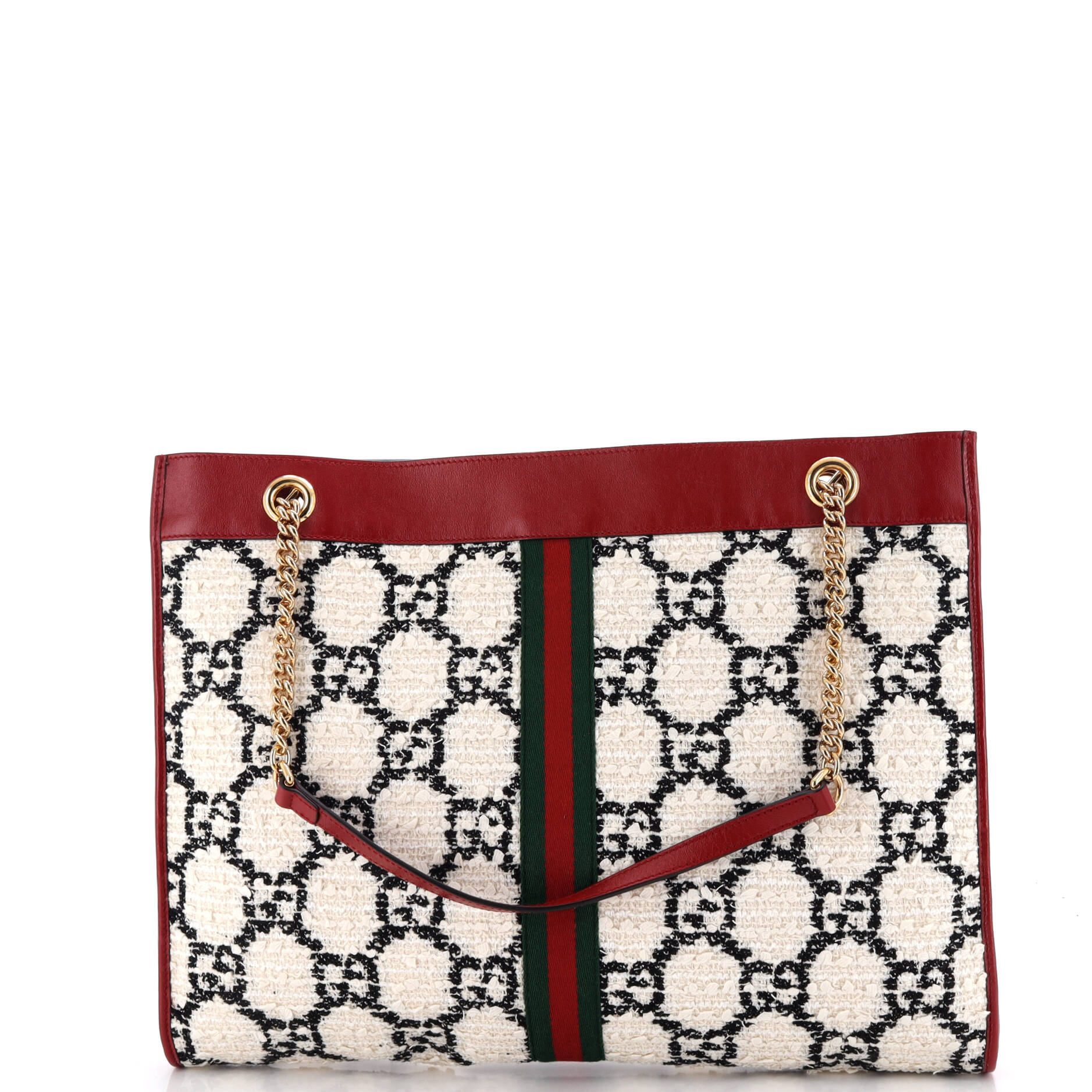 Rajah Chain Tote GG Tweed Large - Image 4