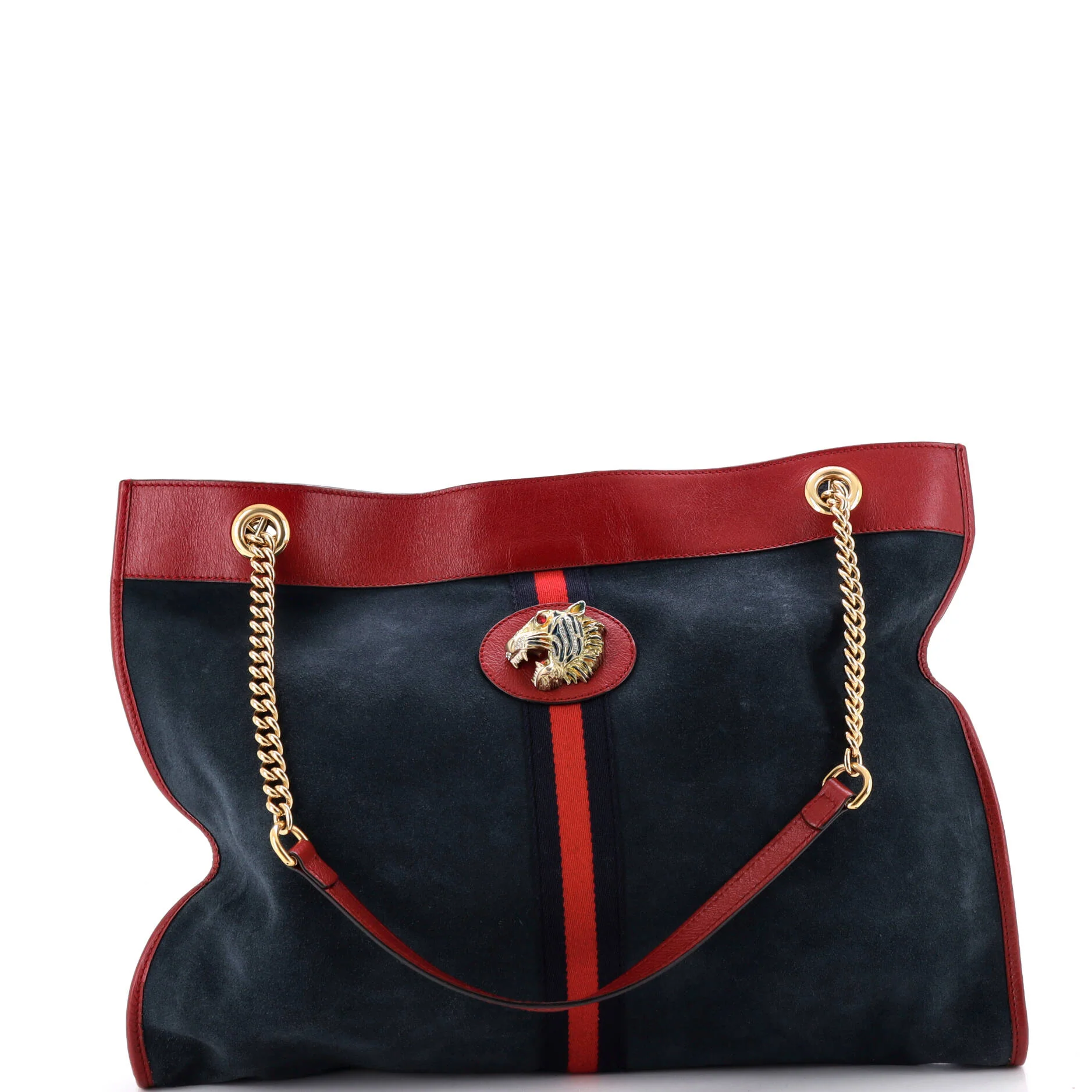 Rajah Chain Tote Suede Large