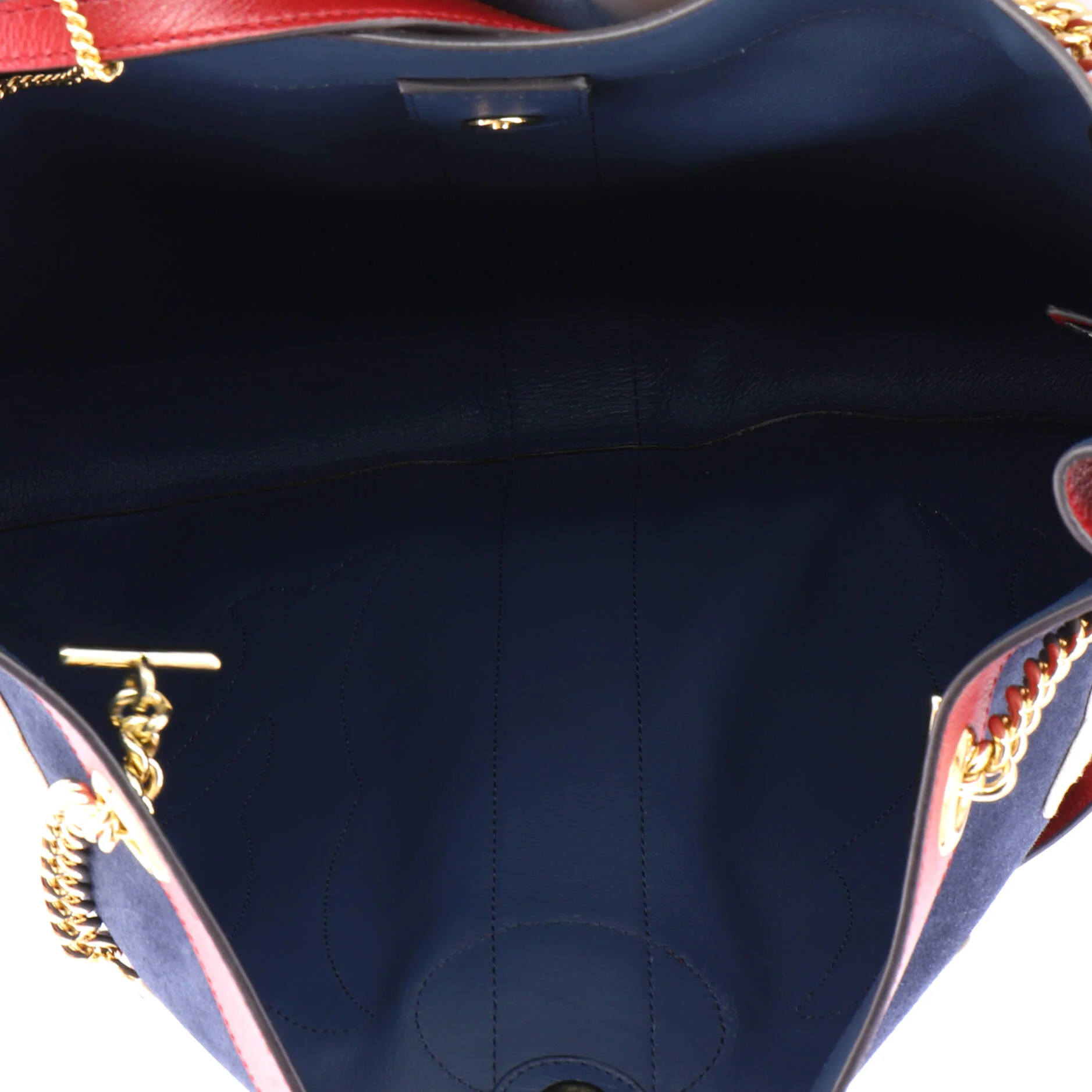 Rajah Chain Tote Suede with Applique Large - Image 6