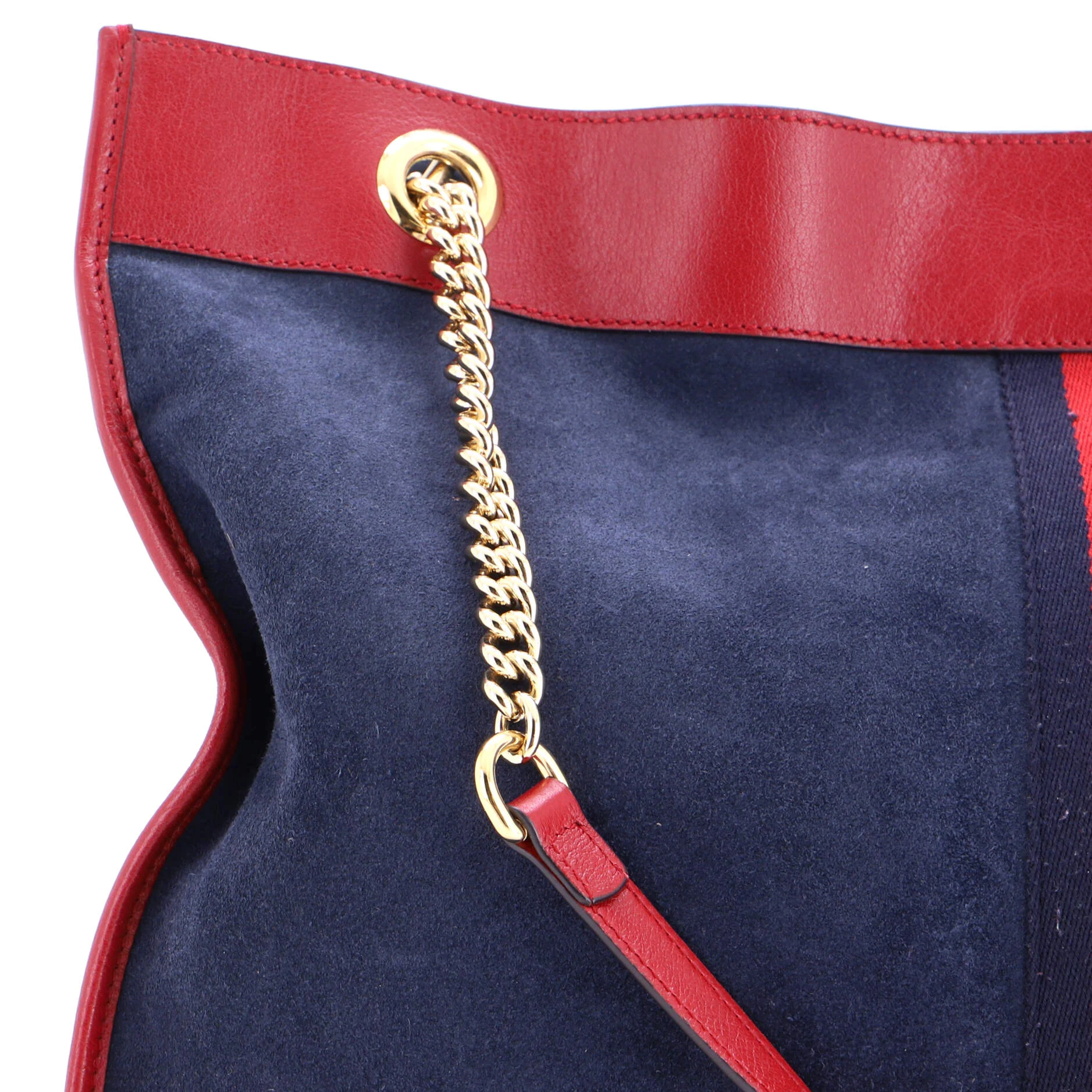 Rajah Chain Tote Suede with Applique Large - Image 7