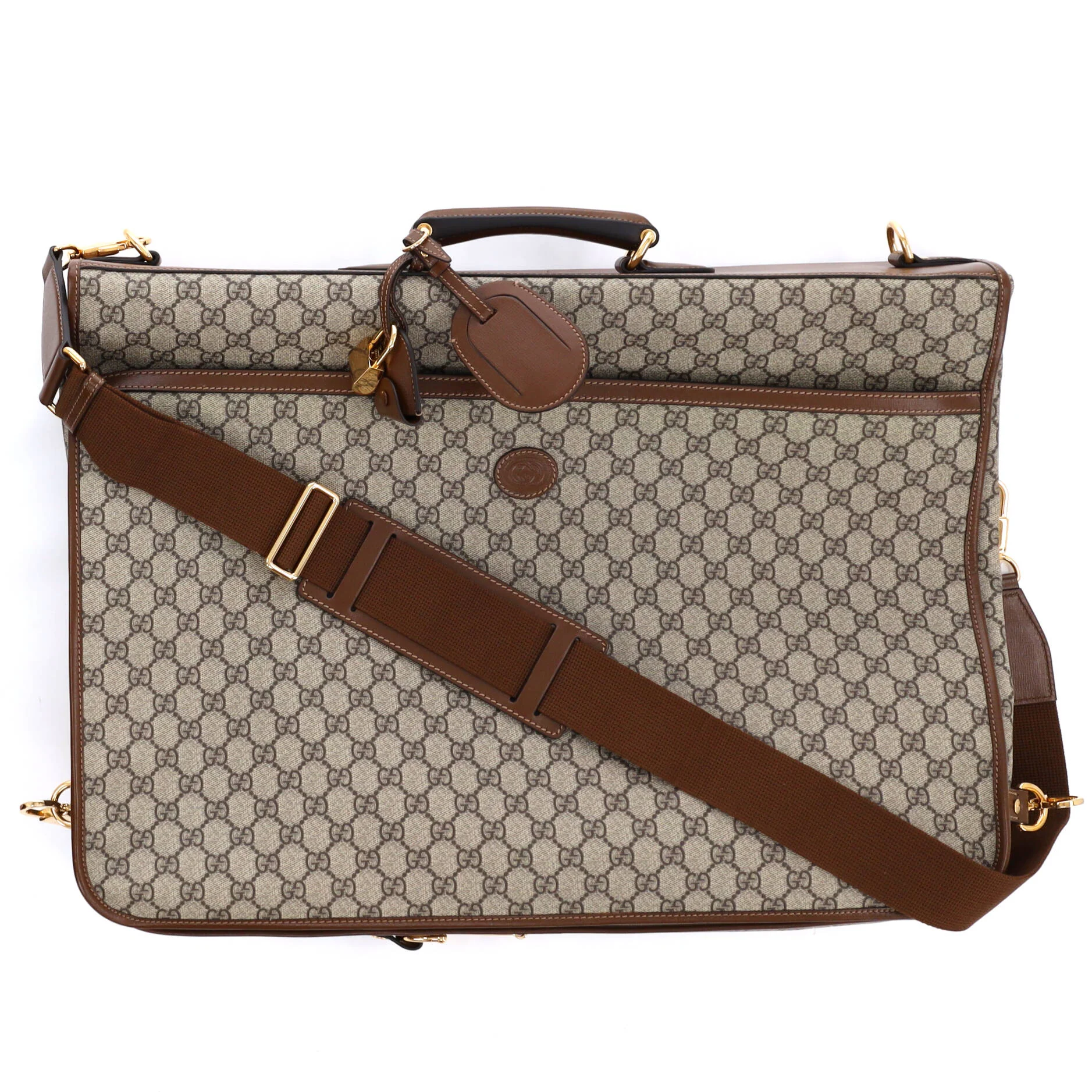 Retro Interlocking G Garment Bag GG Coated Canvas