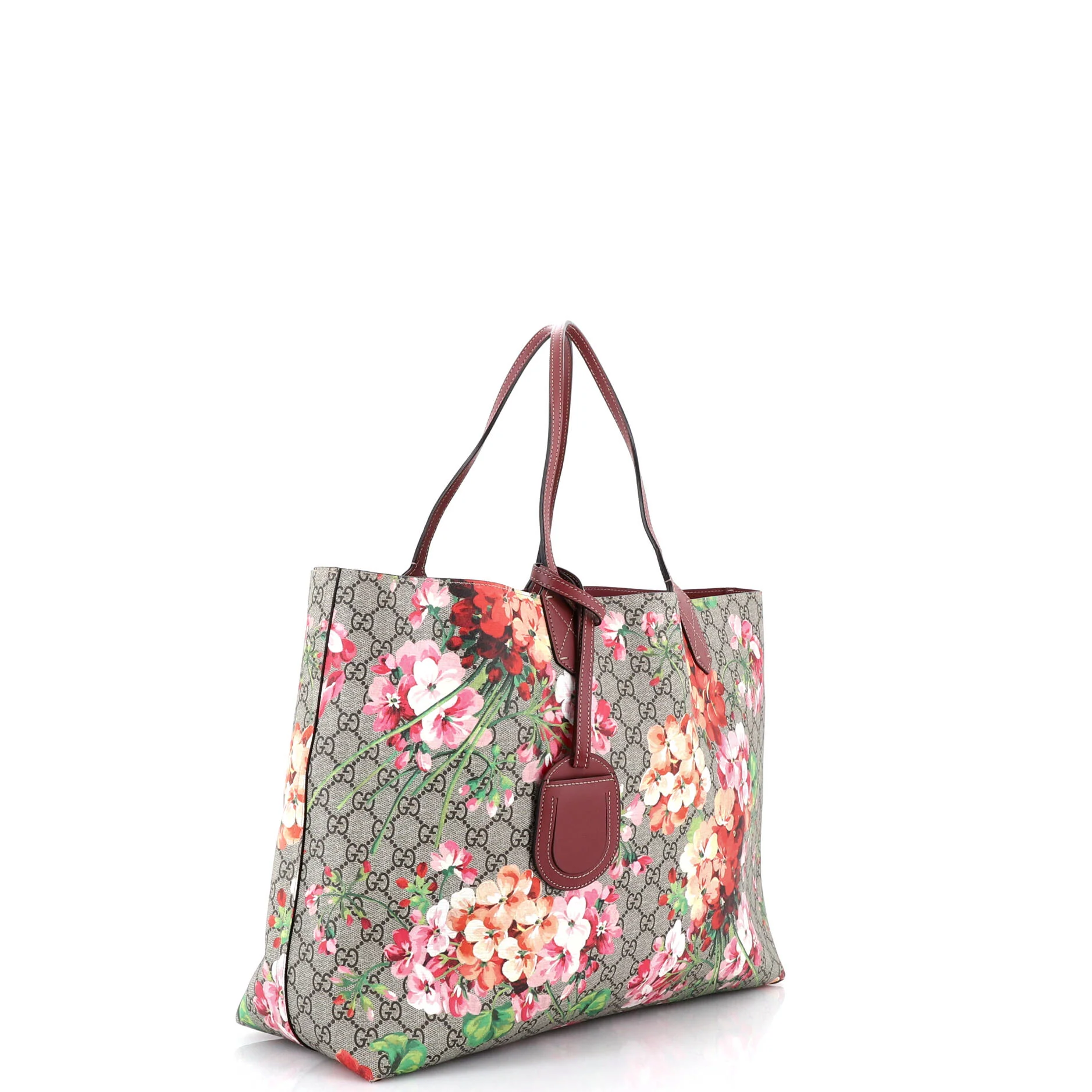 Reversible Tote Blooms GG Print Leather Large - Image 2