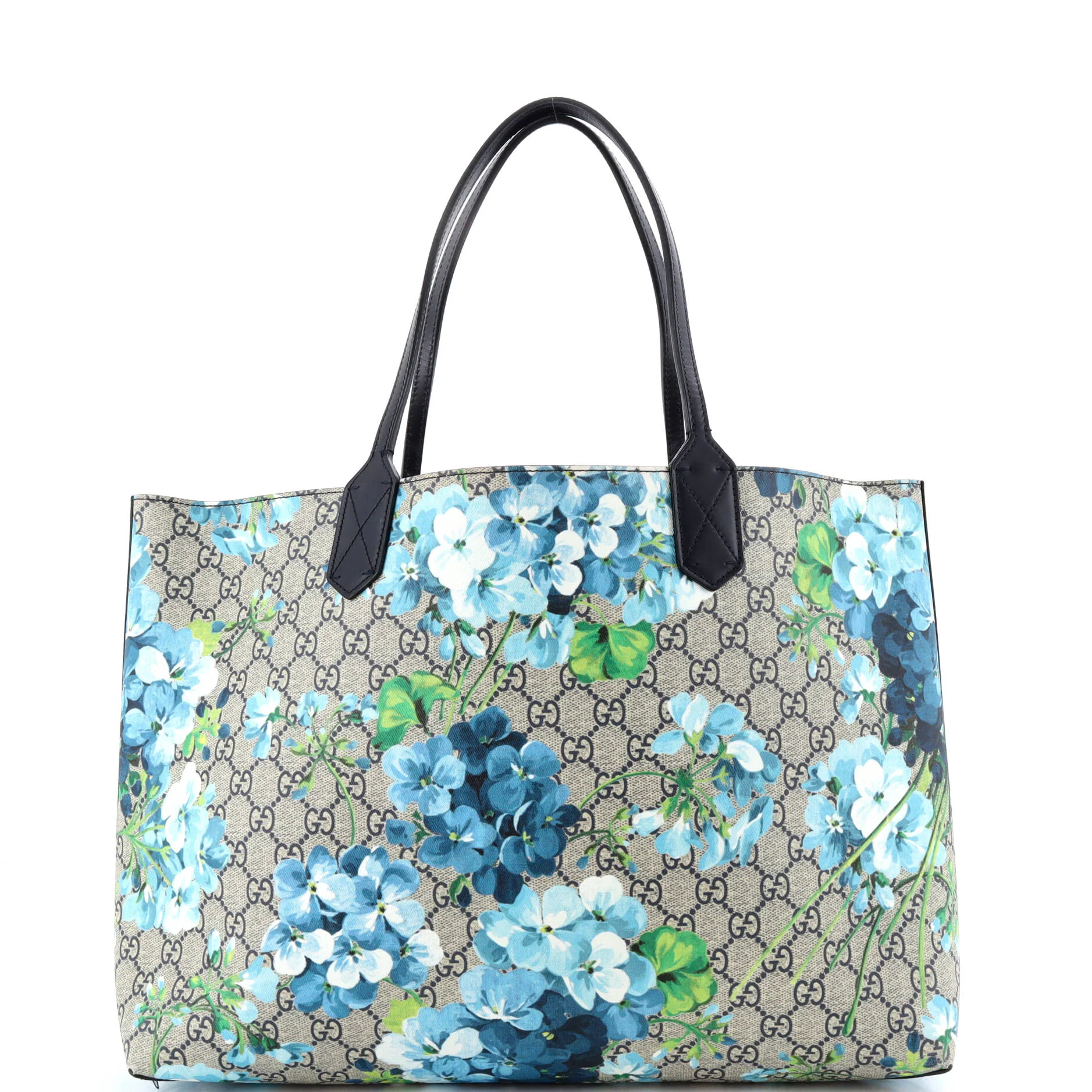Reversible Tote Blooms GG Print Leather Medium - Image 3