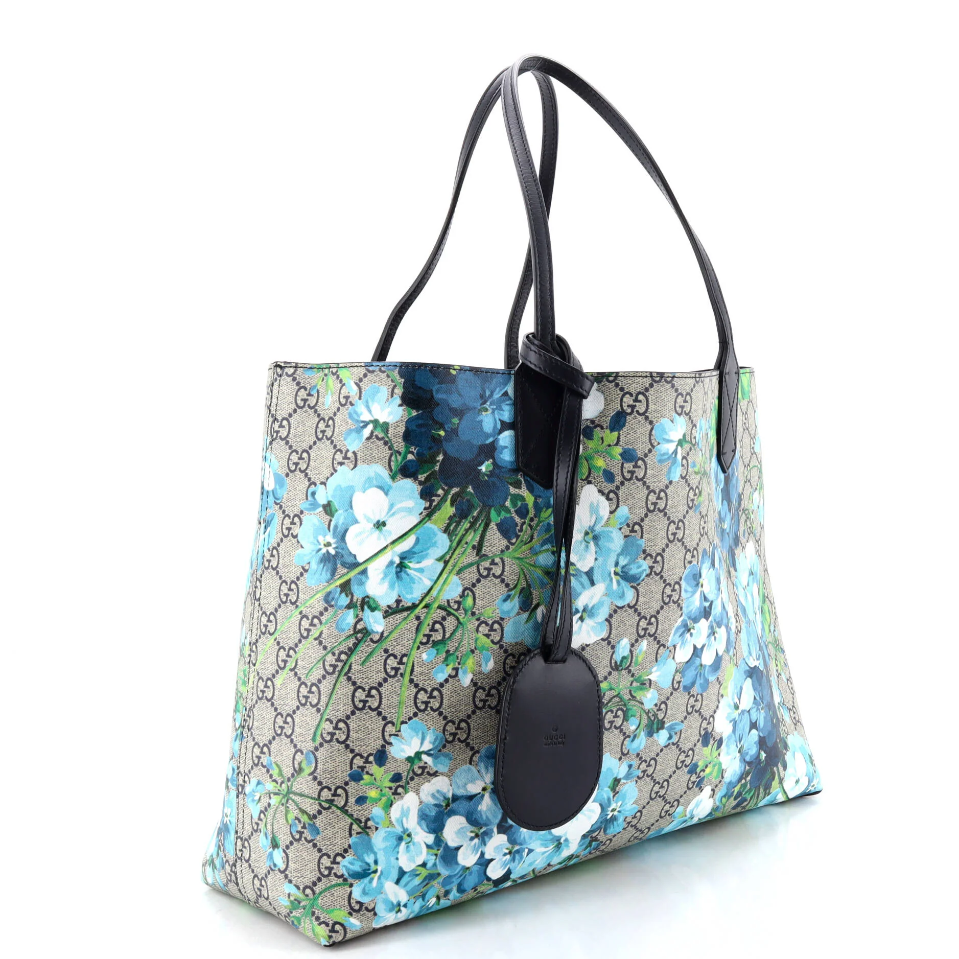 Reversible Tote Blooms GG Print Leather Medium - Image 2