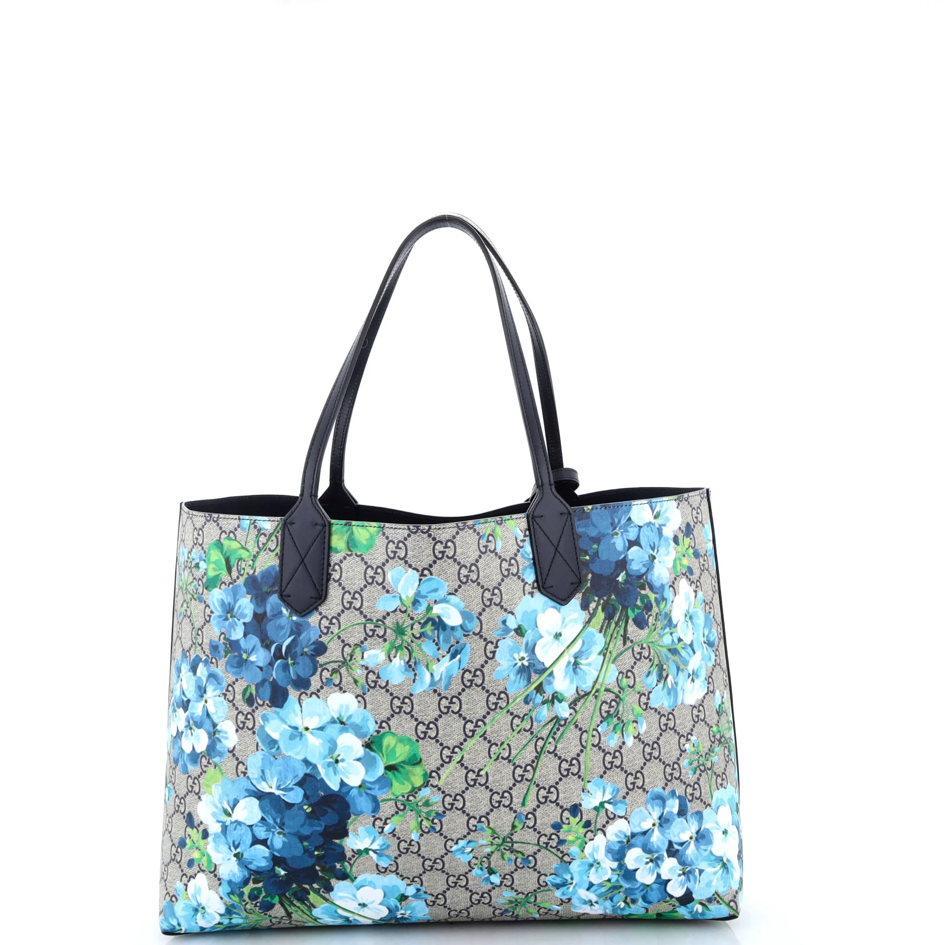 Reversible Tote Blooms GG Print Leather Medium - Image 3